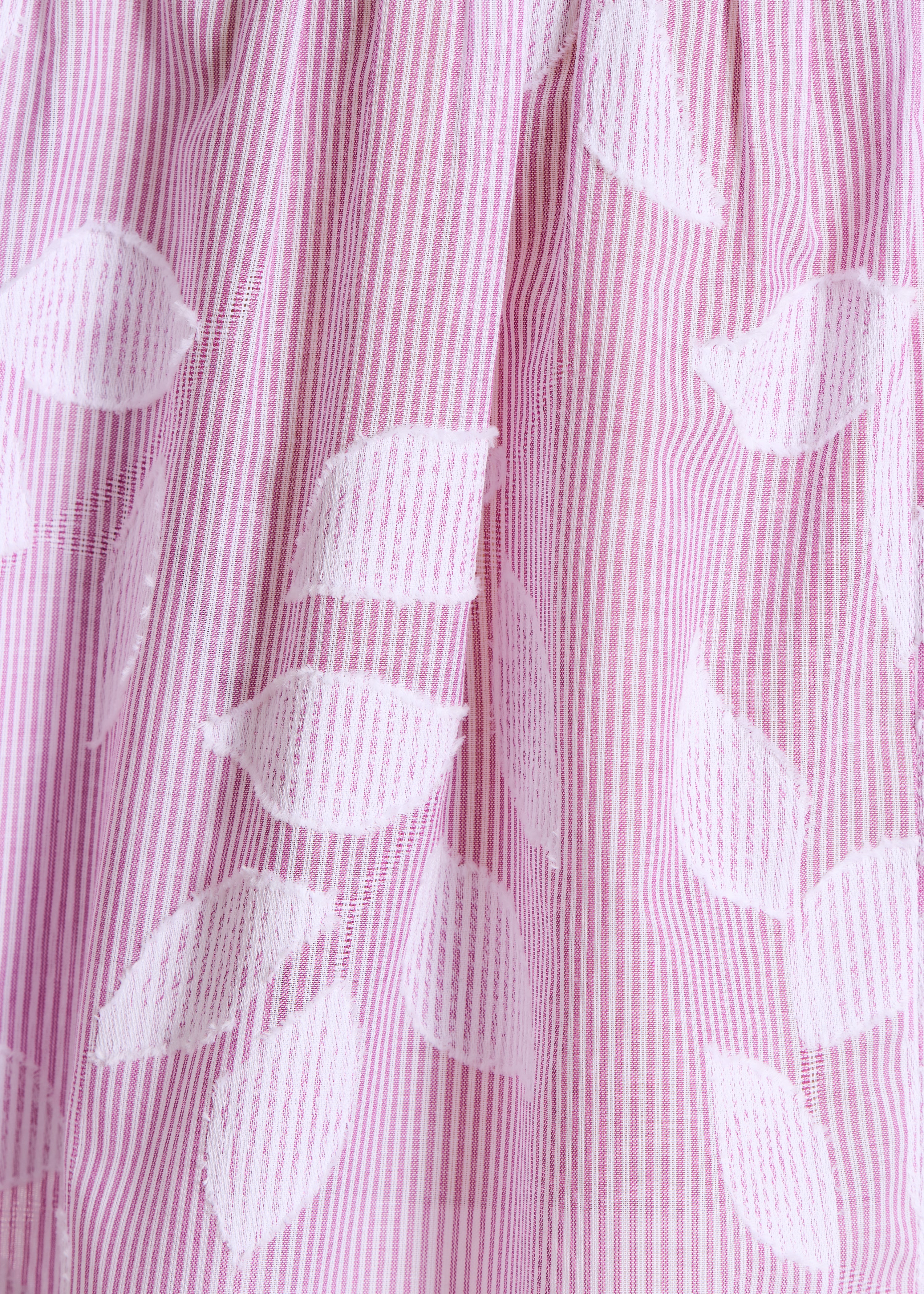 Roze katoenen blouse met bloemenprint en driekwart mouwen