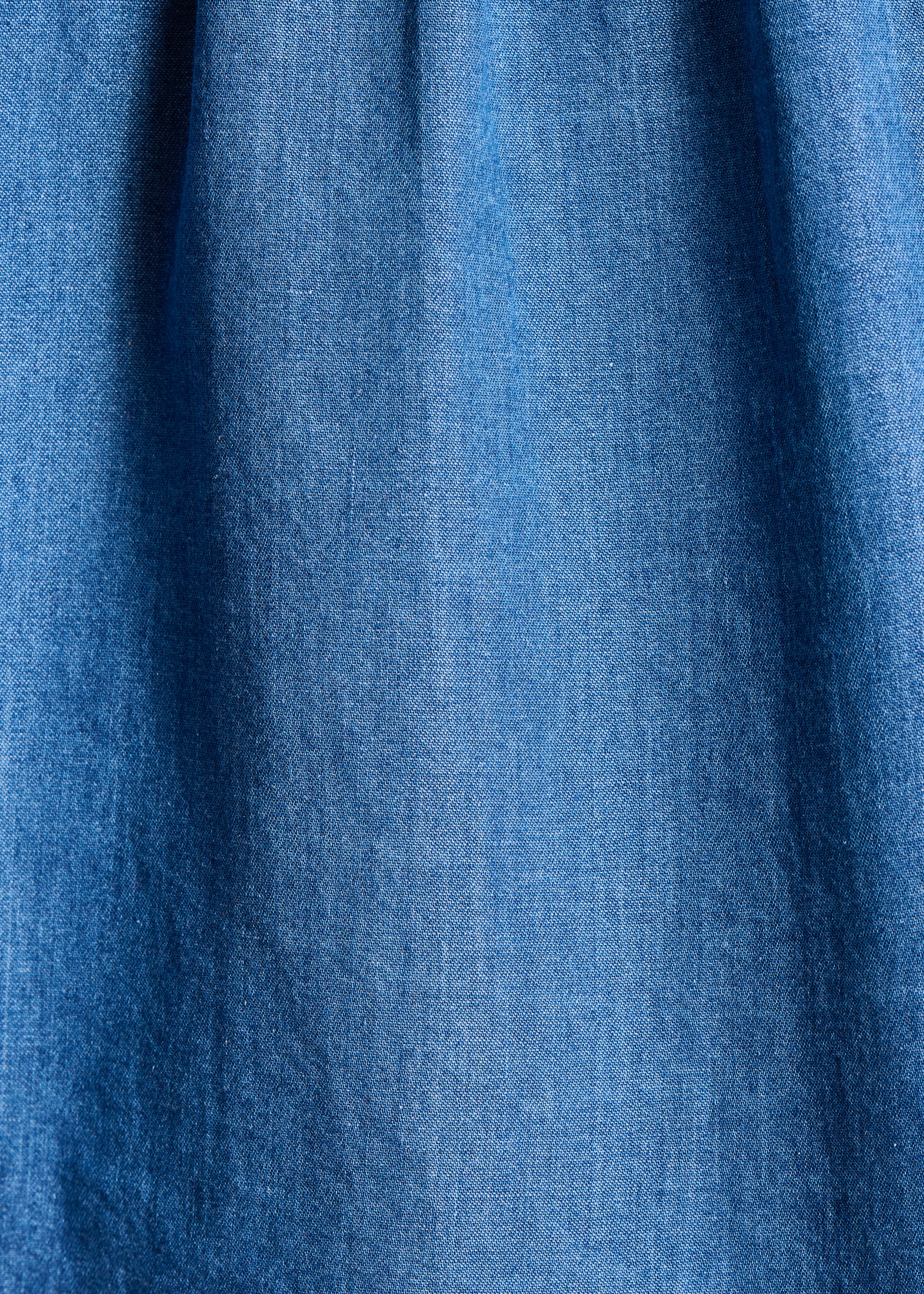 Camicia corta in jeans morbido maniche corte