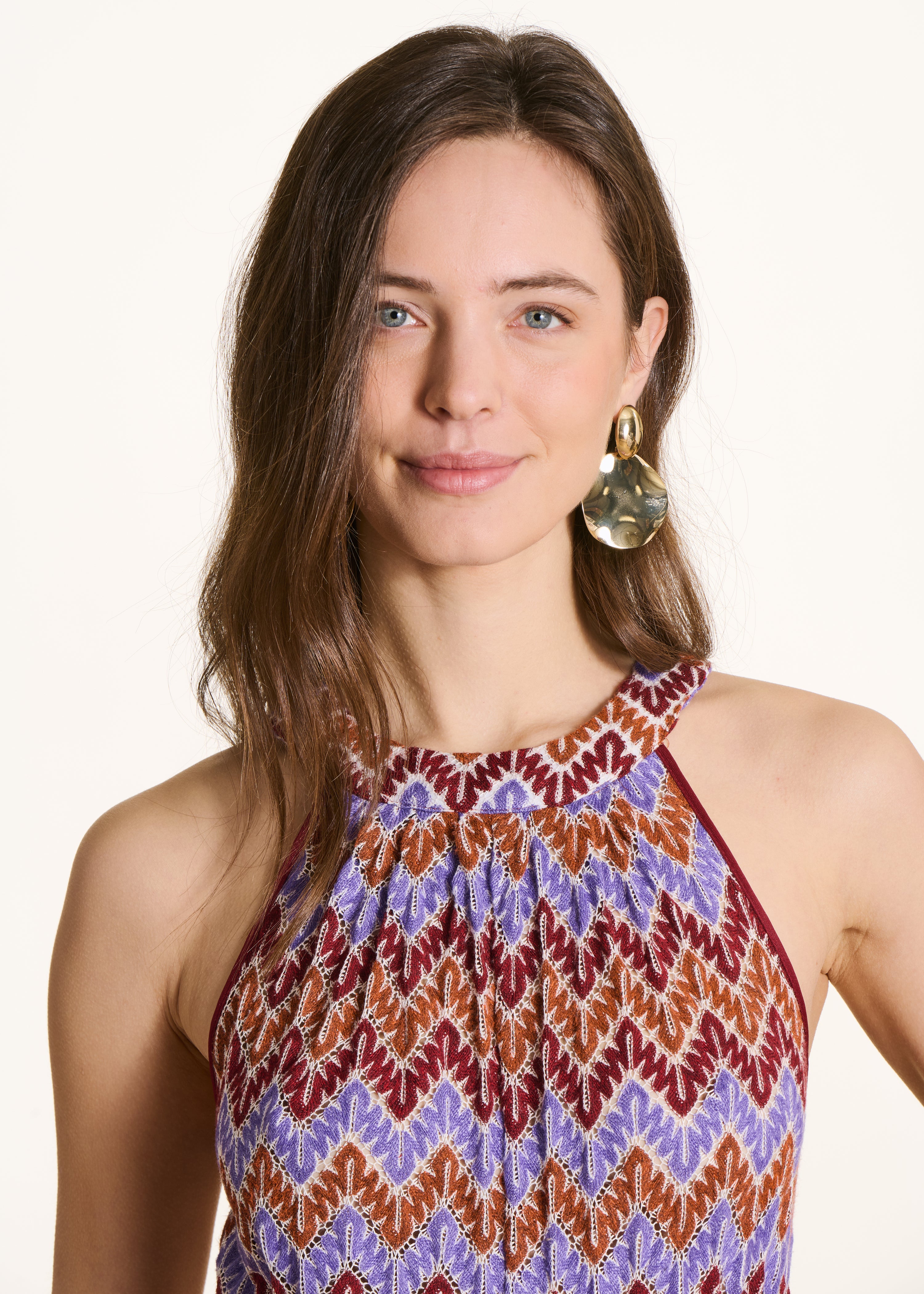 Sleeveless Purple Crochet Jumpsuit