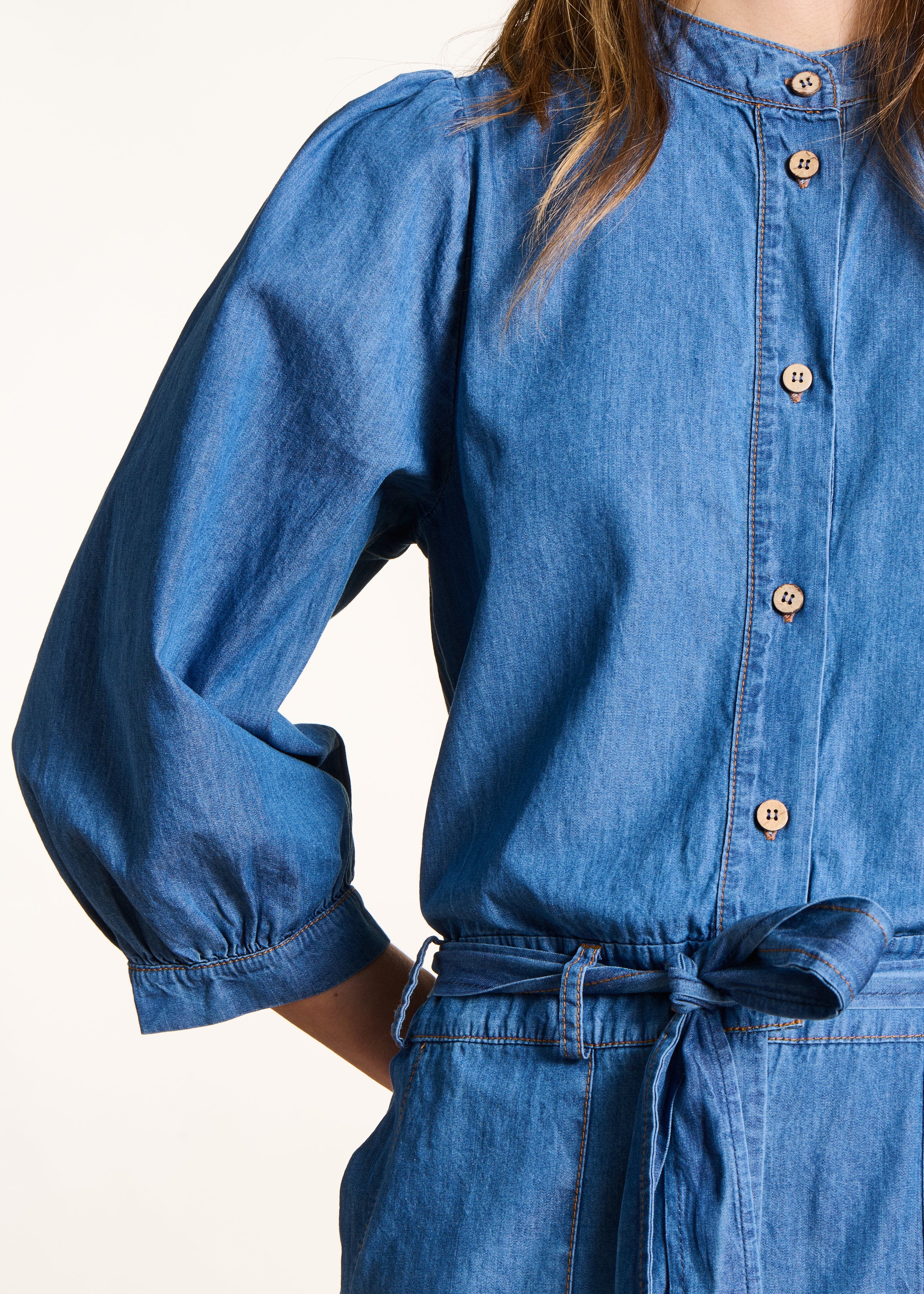 Soft denim jumpsuit