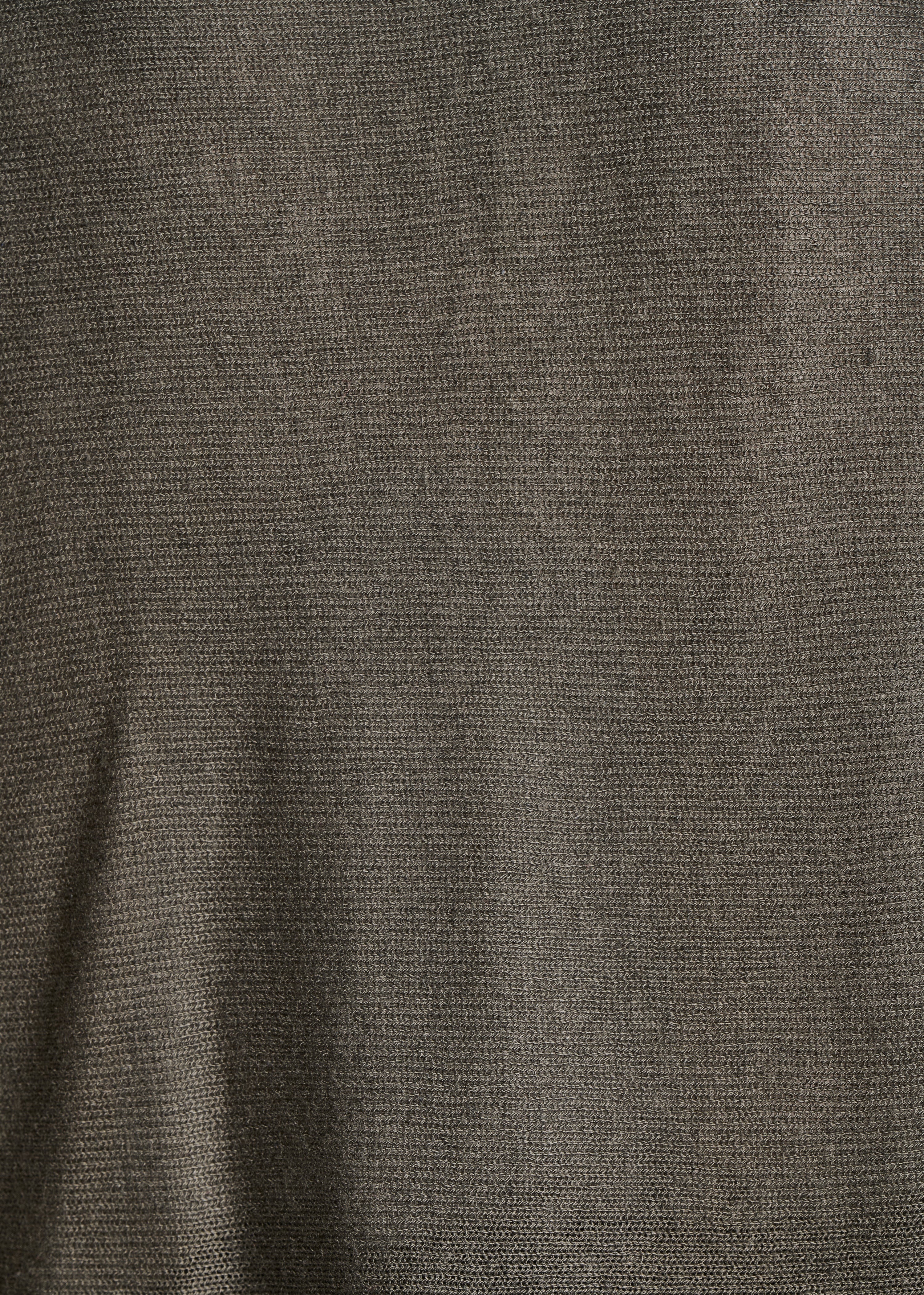 Loose open khaki cardigan with soft knit