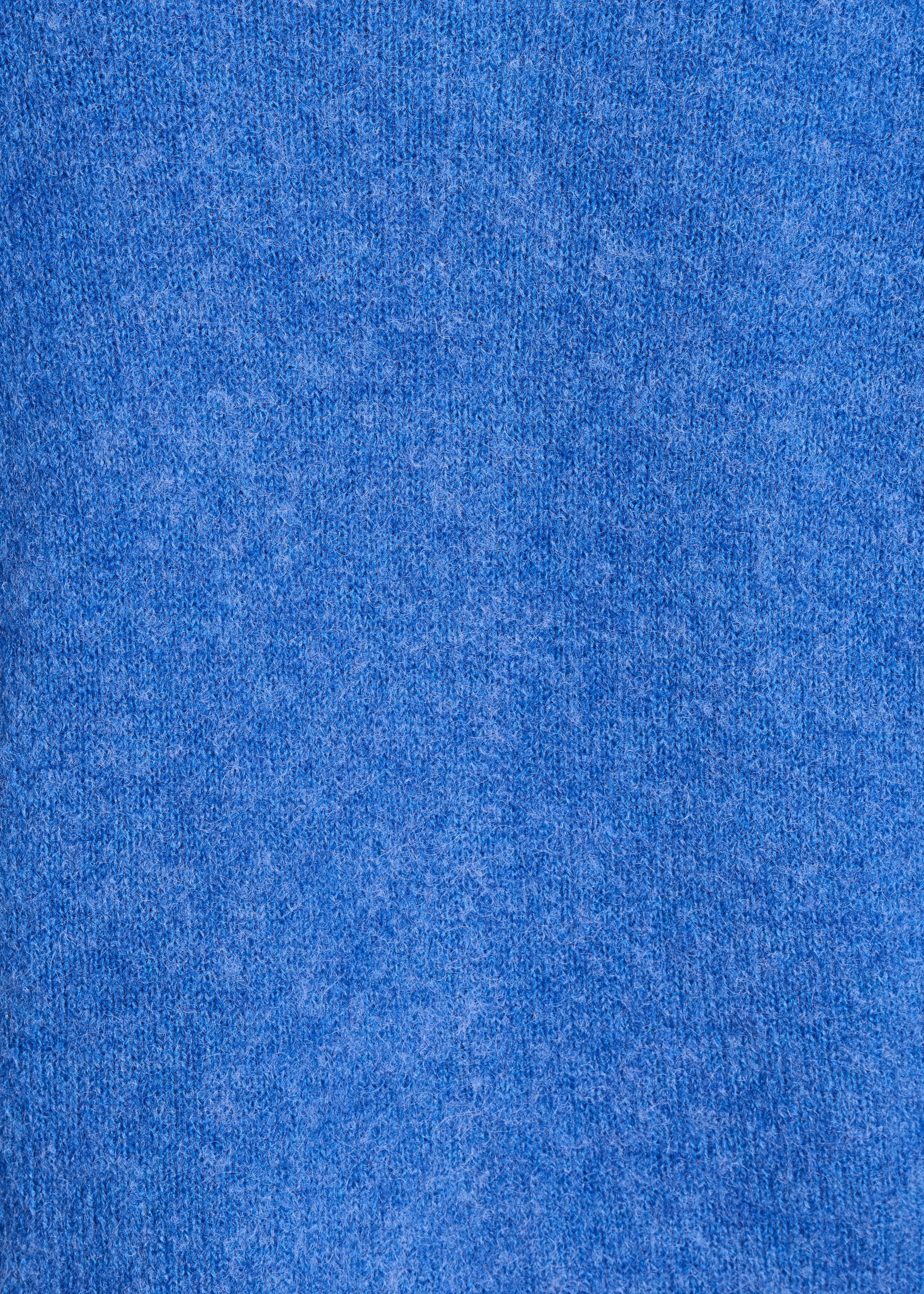 Chaleco azul recto y corto con cuello redondo