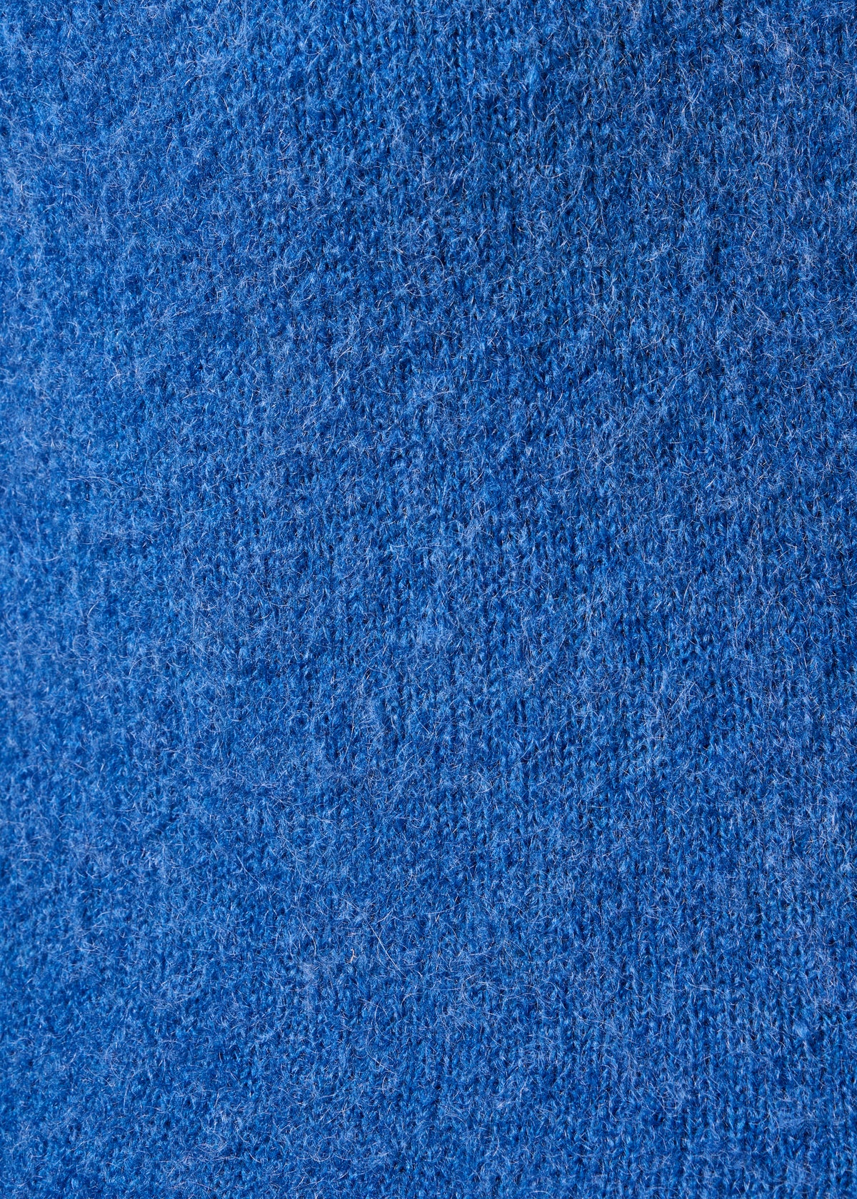 Chaleco azul recto y corto con cuello redondo