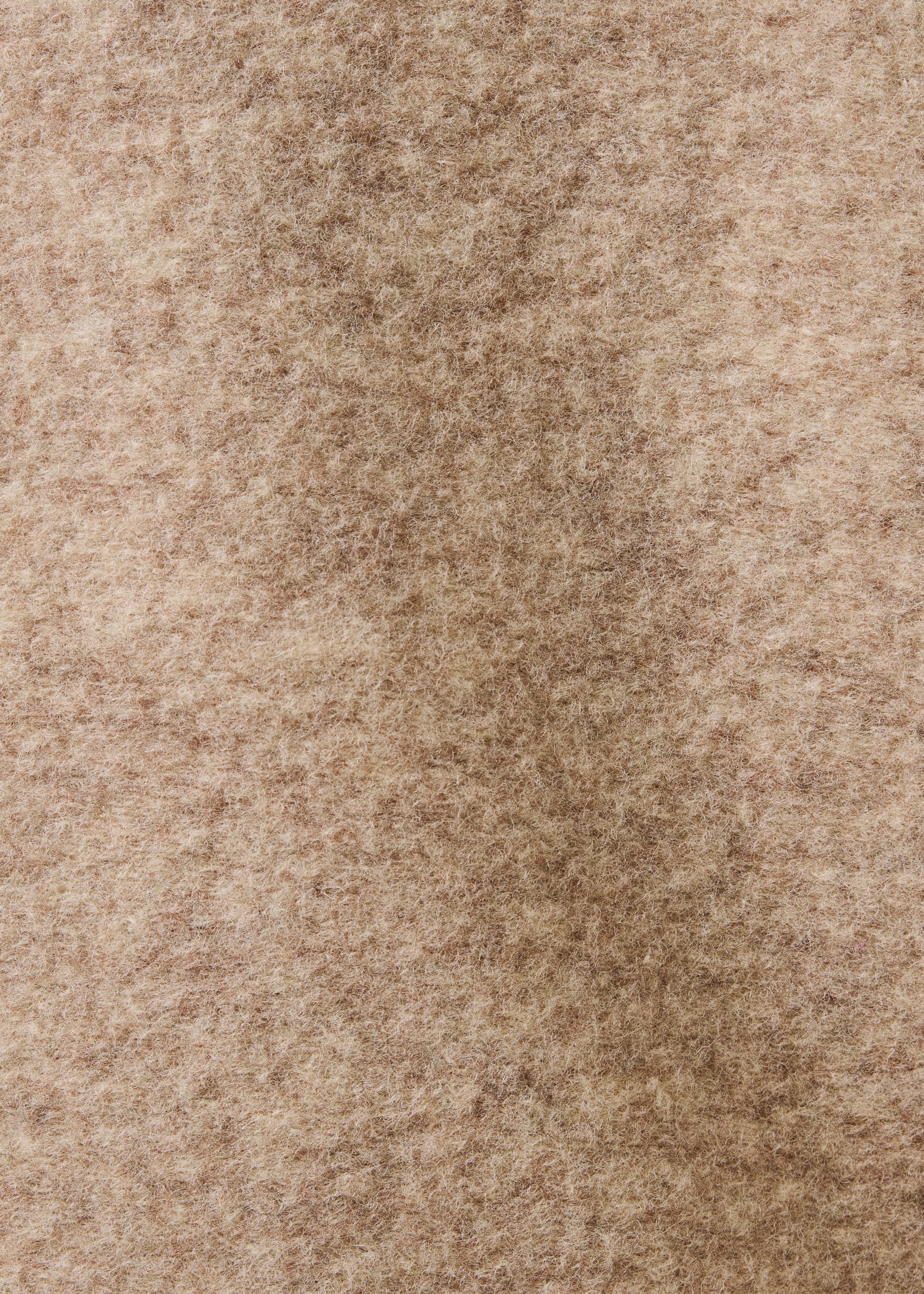 Manteau 3/4 doublé en laine mélangée beige