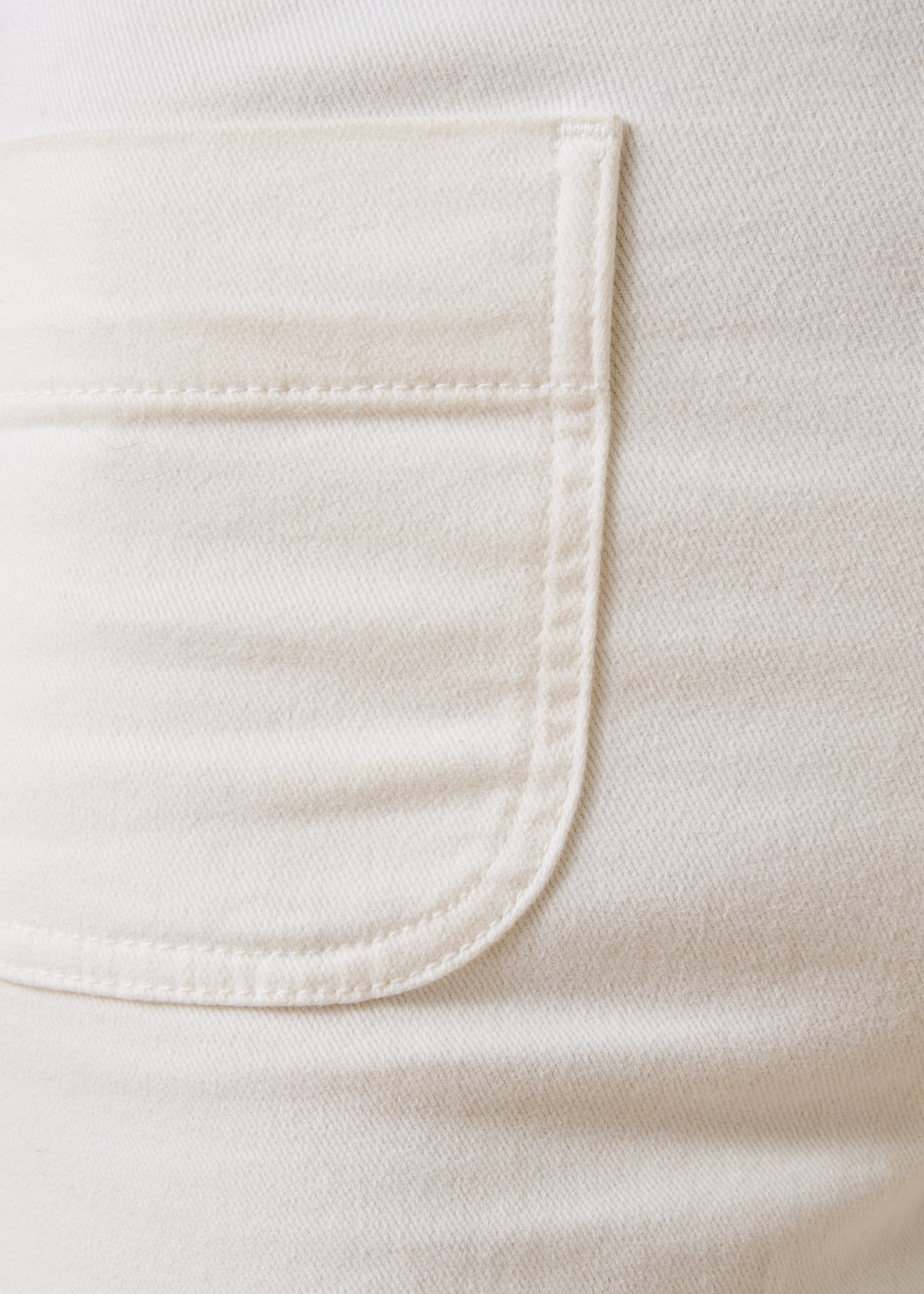 Rechte witte jeans met hoge taille van biologisch katoen