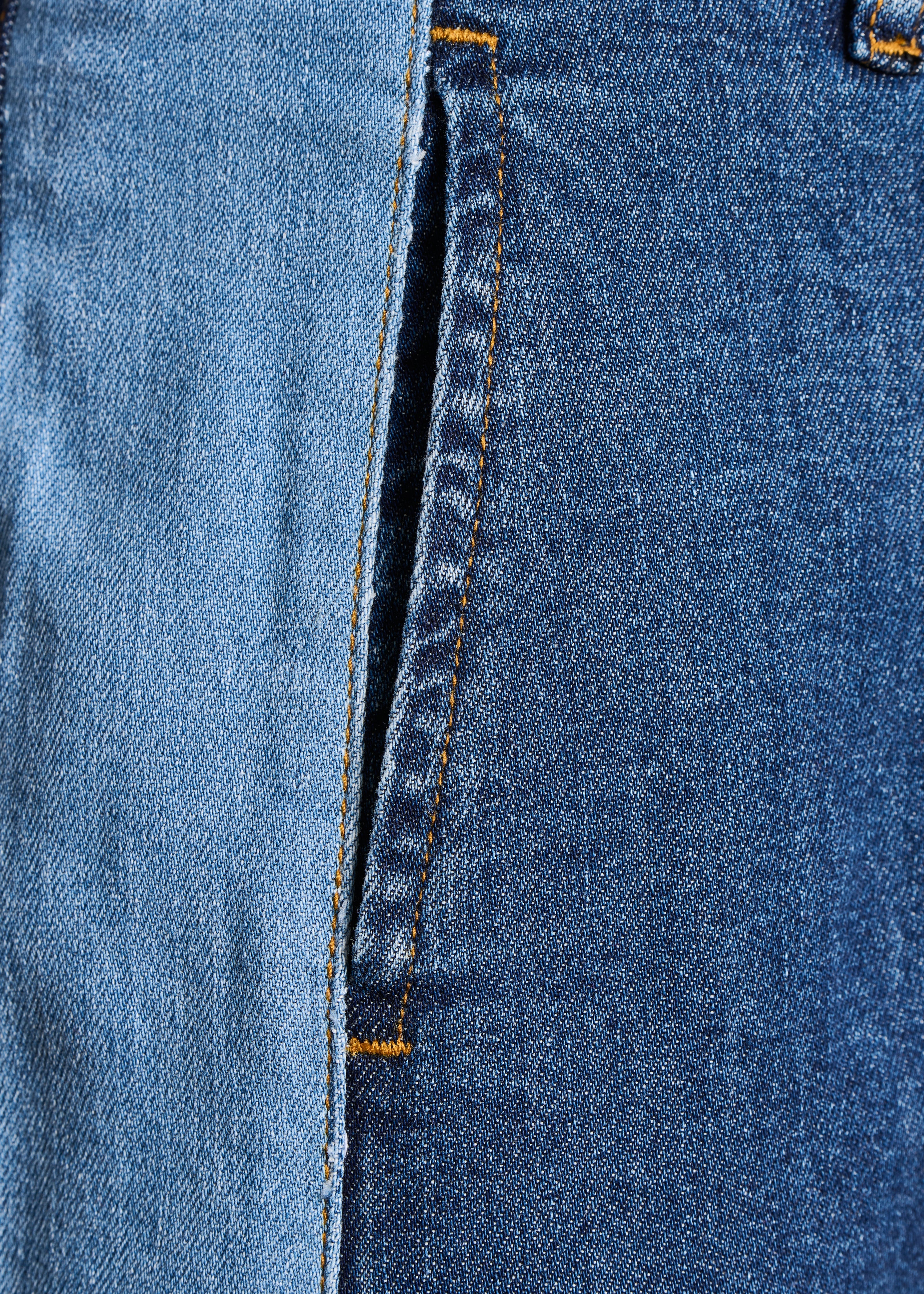 Jeans a gamba dritta bicolore in cotone biologico