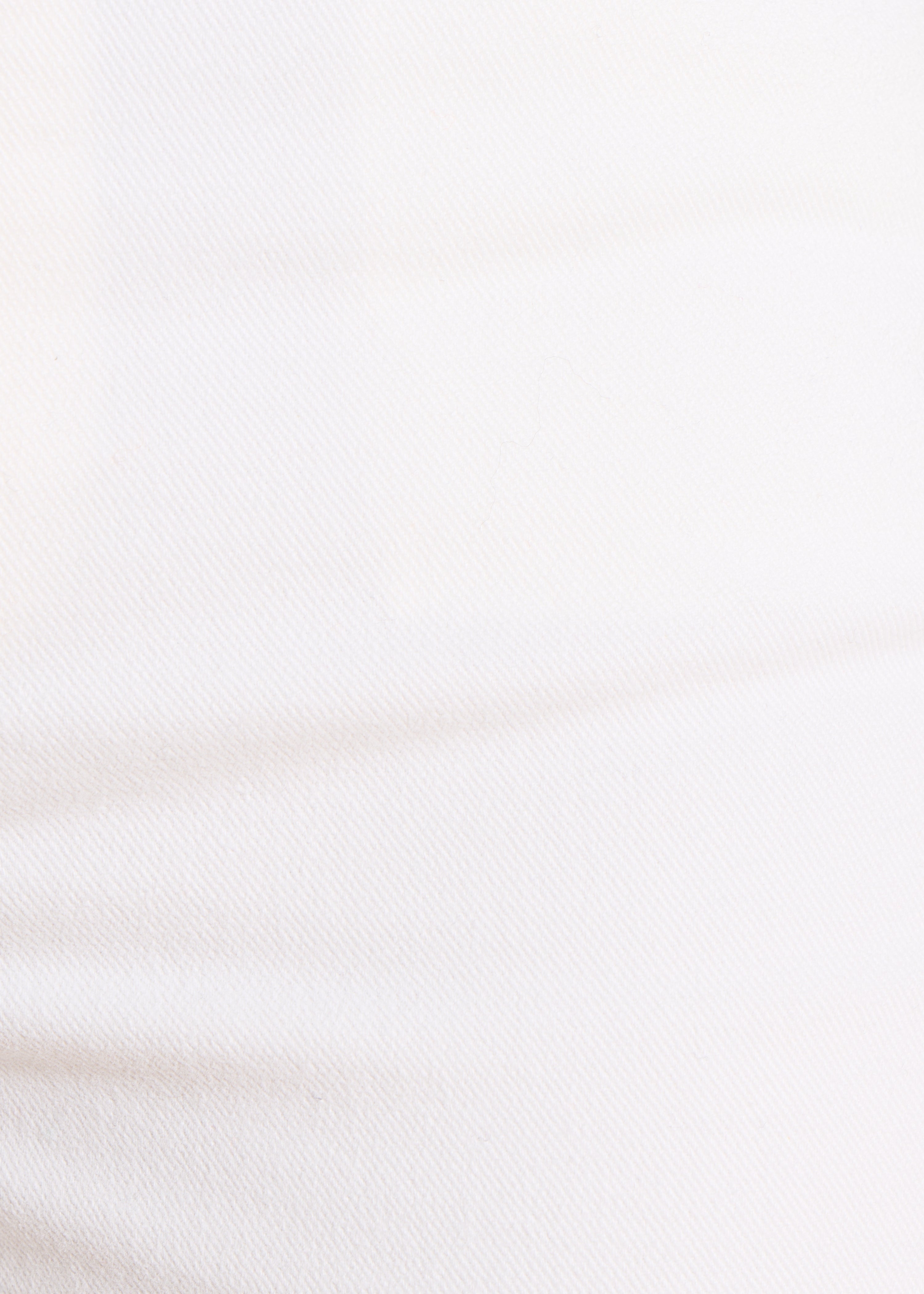 Straight white 7/8 cotton jeans in organic cotton