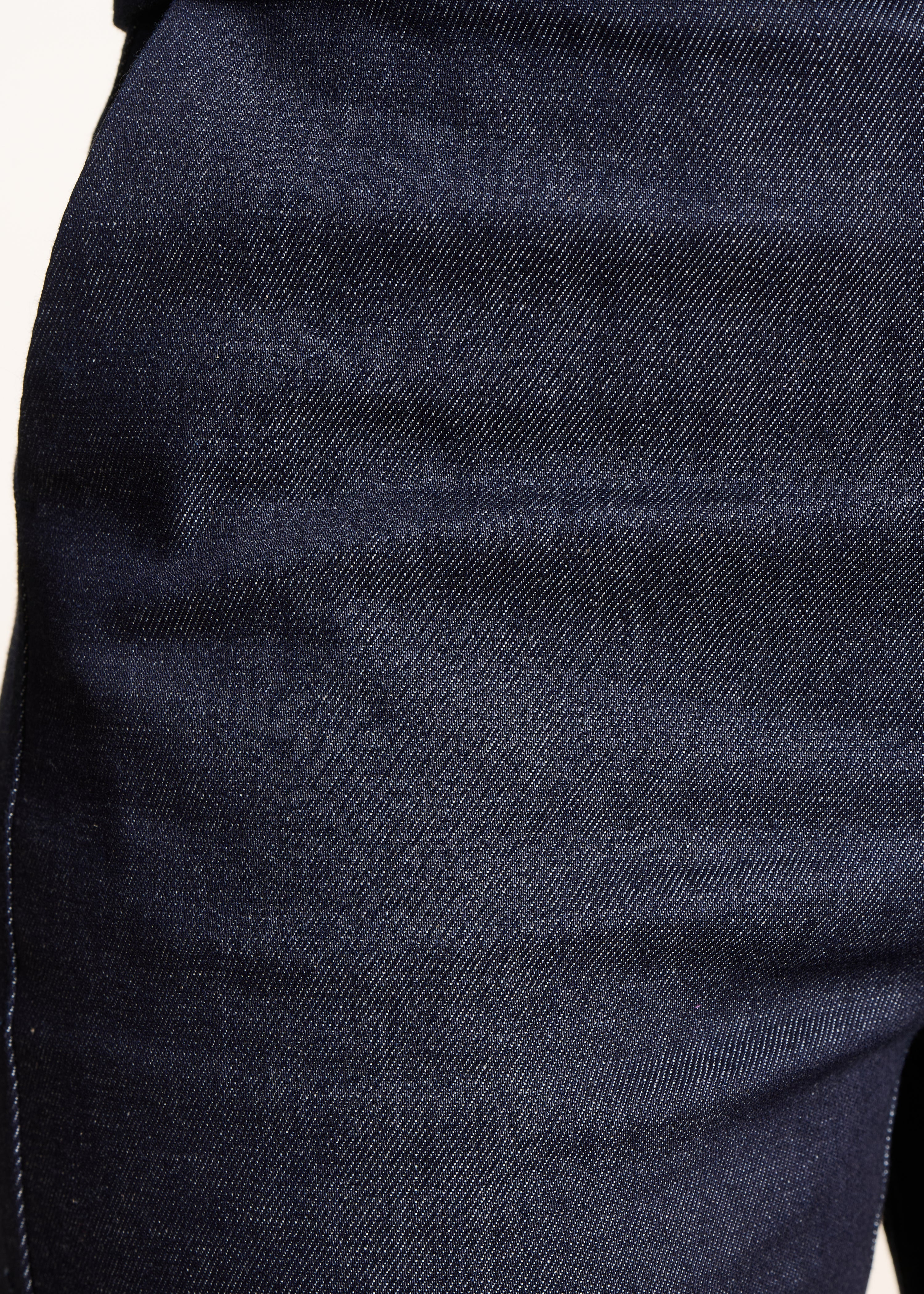 Pantalon droit 7/8ème en denim brut