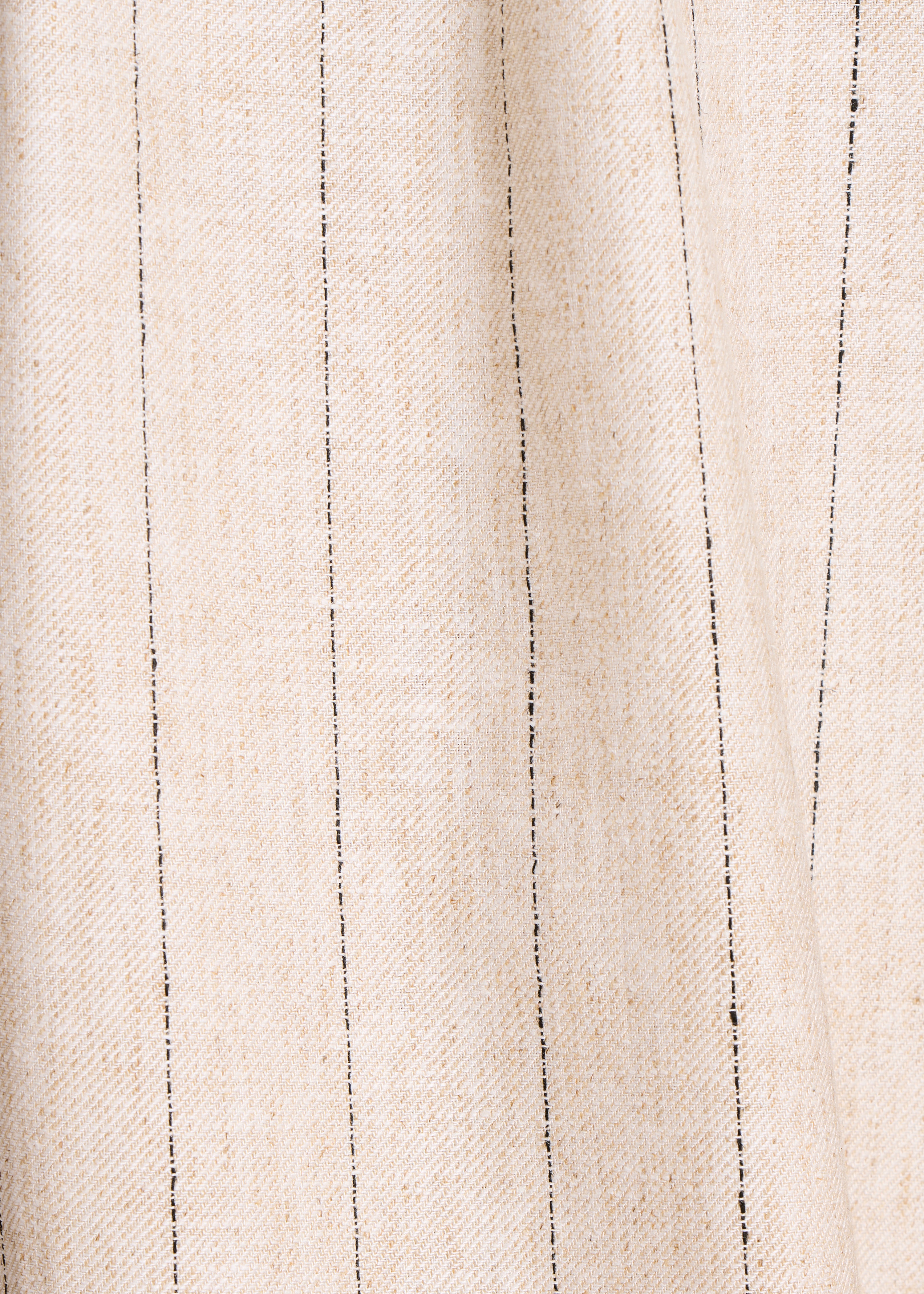 Wide beige striped trousers
