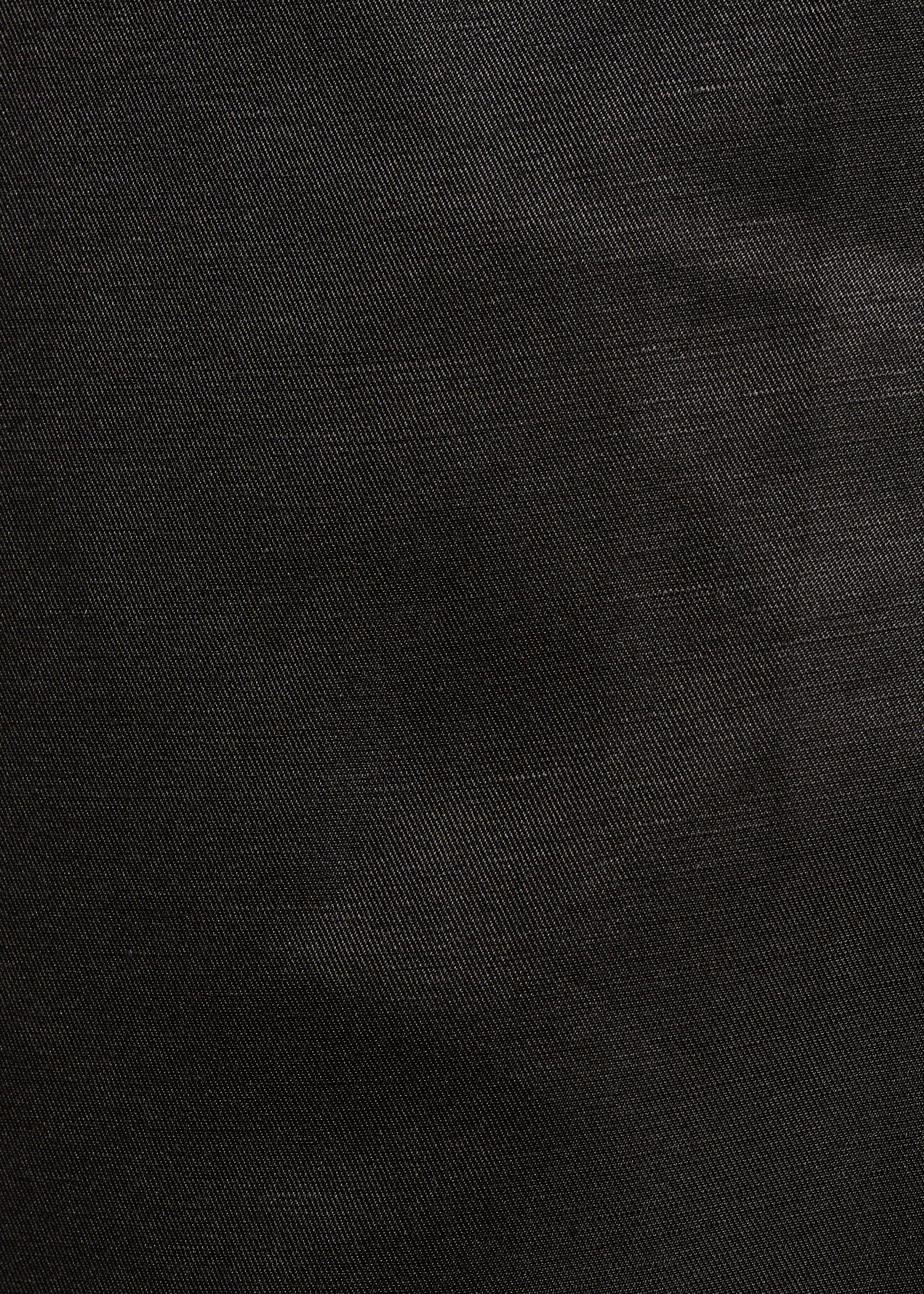 Pantalone vita alta 7/8 nero con spacco