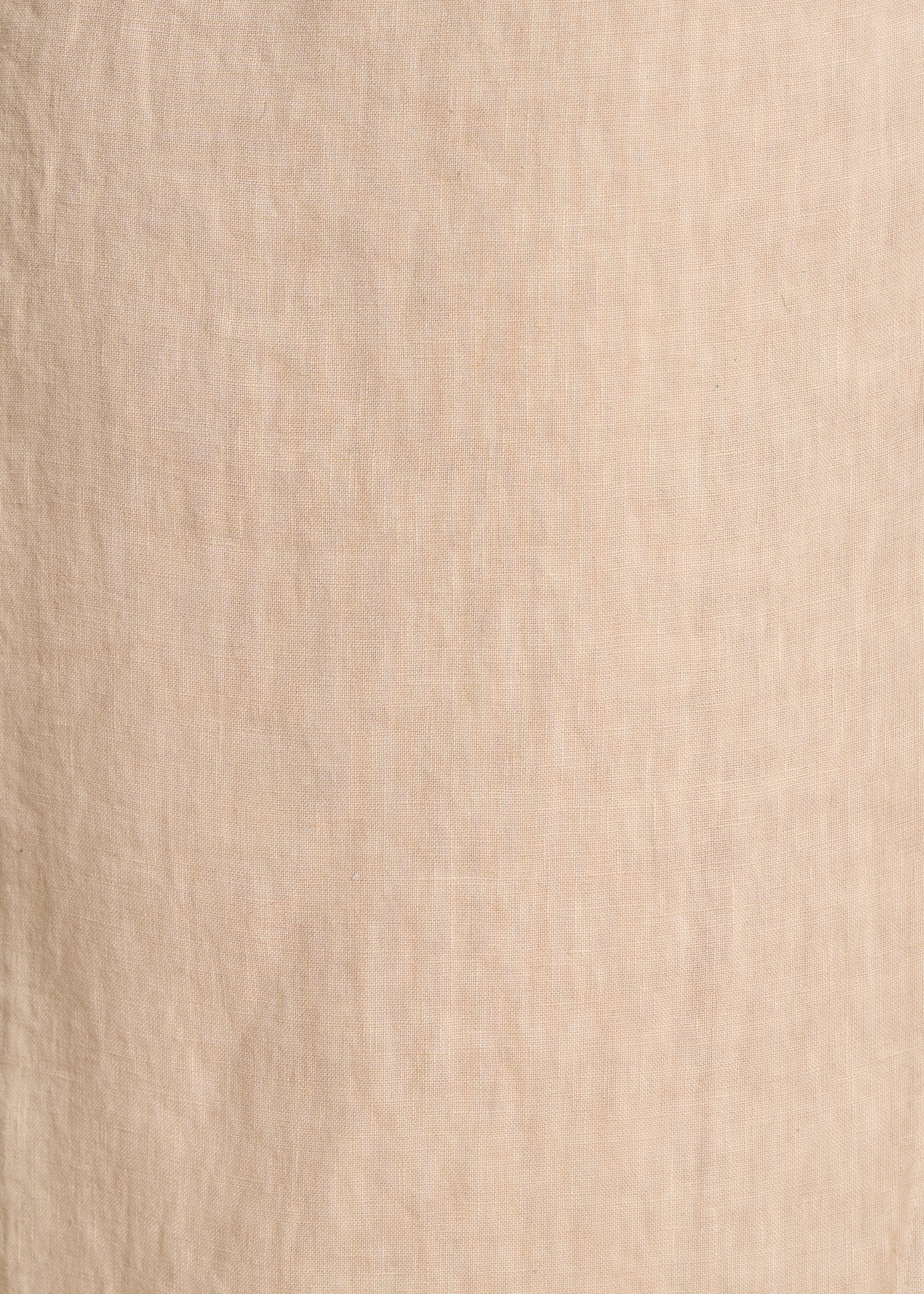 Beige wide-leg 7/8 linen trousers with slit