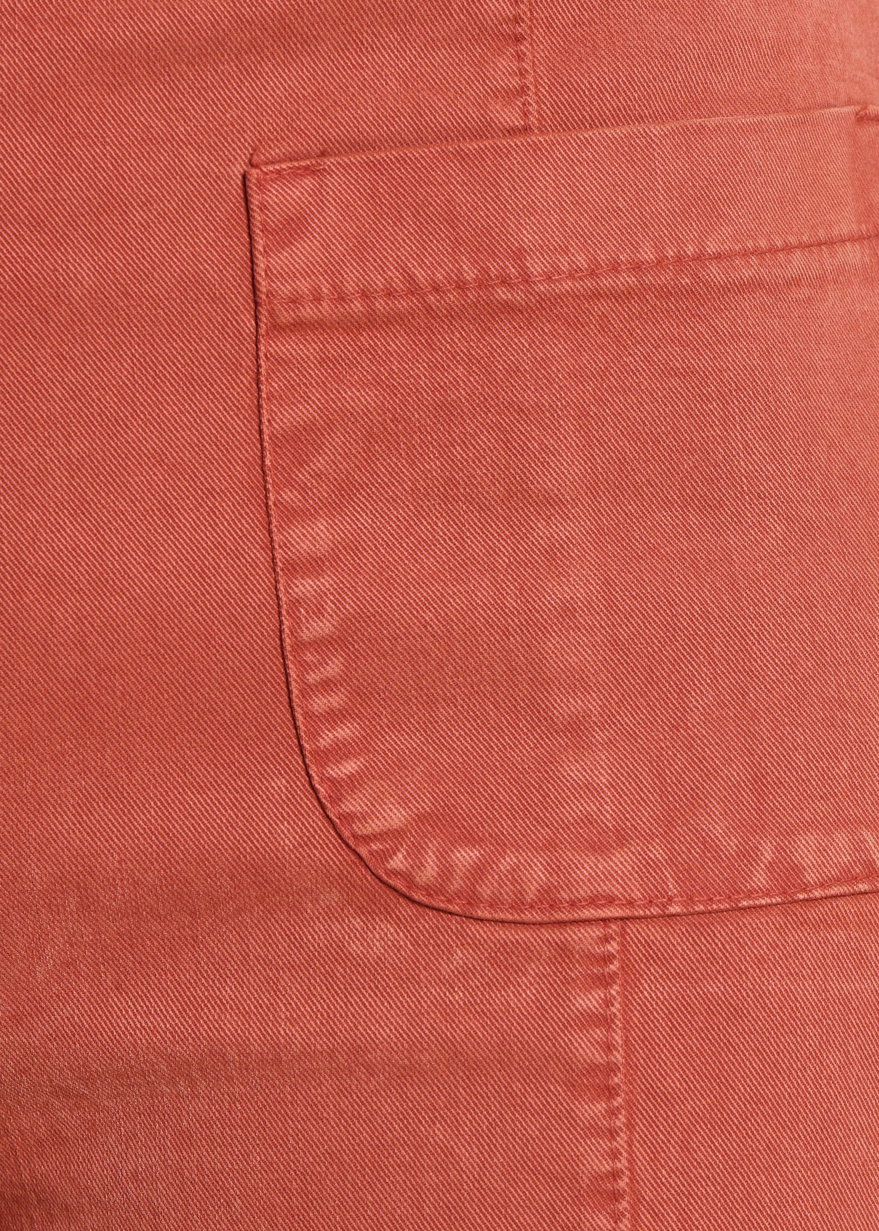 Wide terracotta trousers in canvas