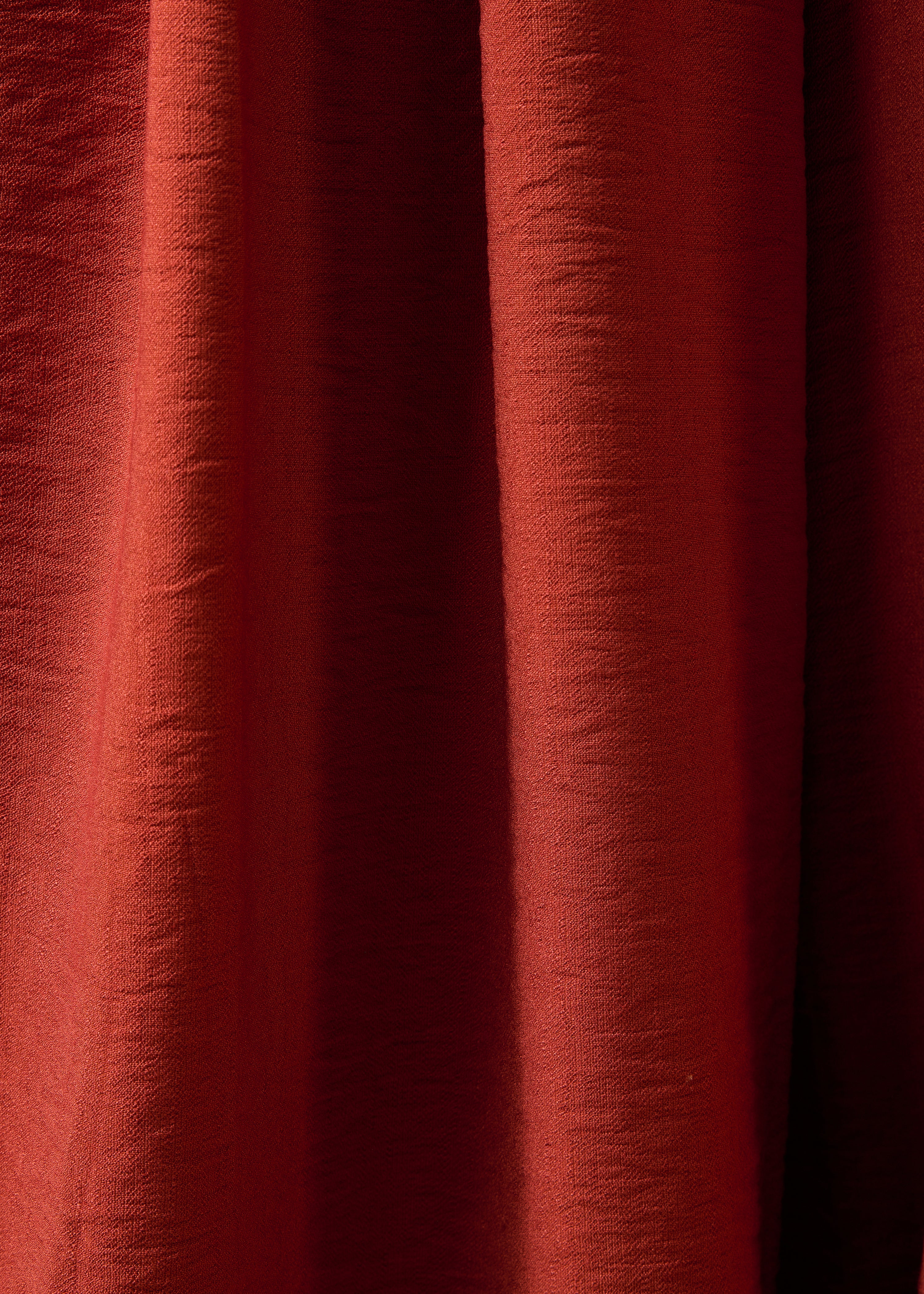 Pantalón ancho terracota de talle alto con cintura elástica