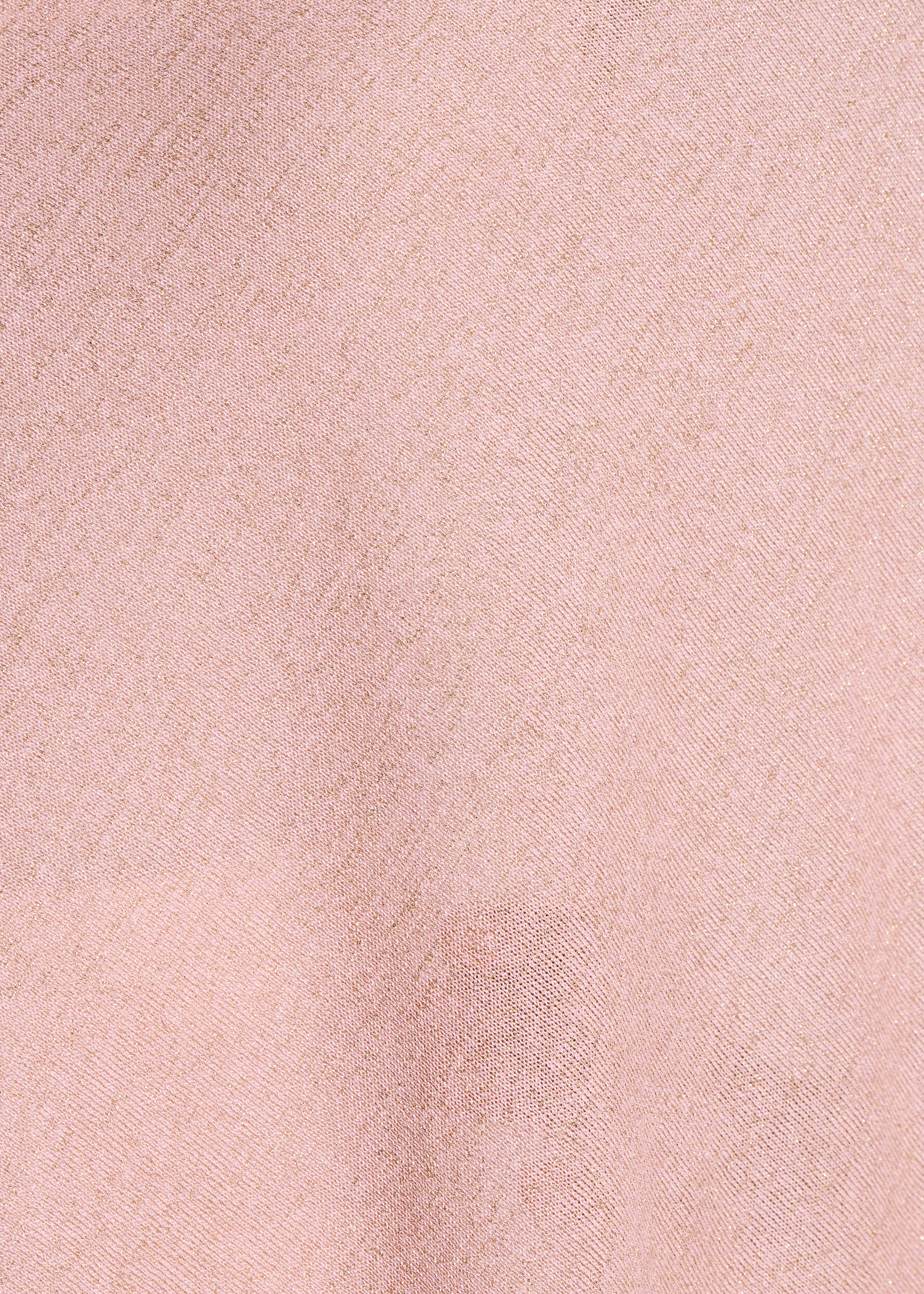 Feinstrick-Cape-Pullover in zartem Rosé mit Schimmer