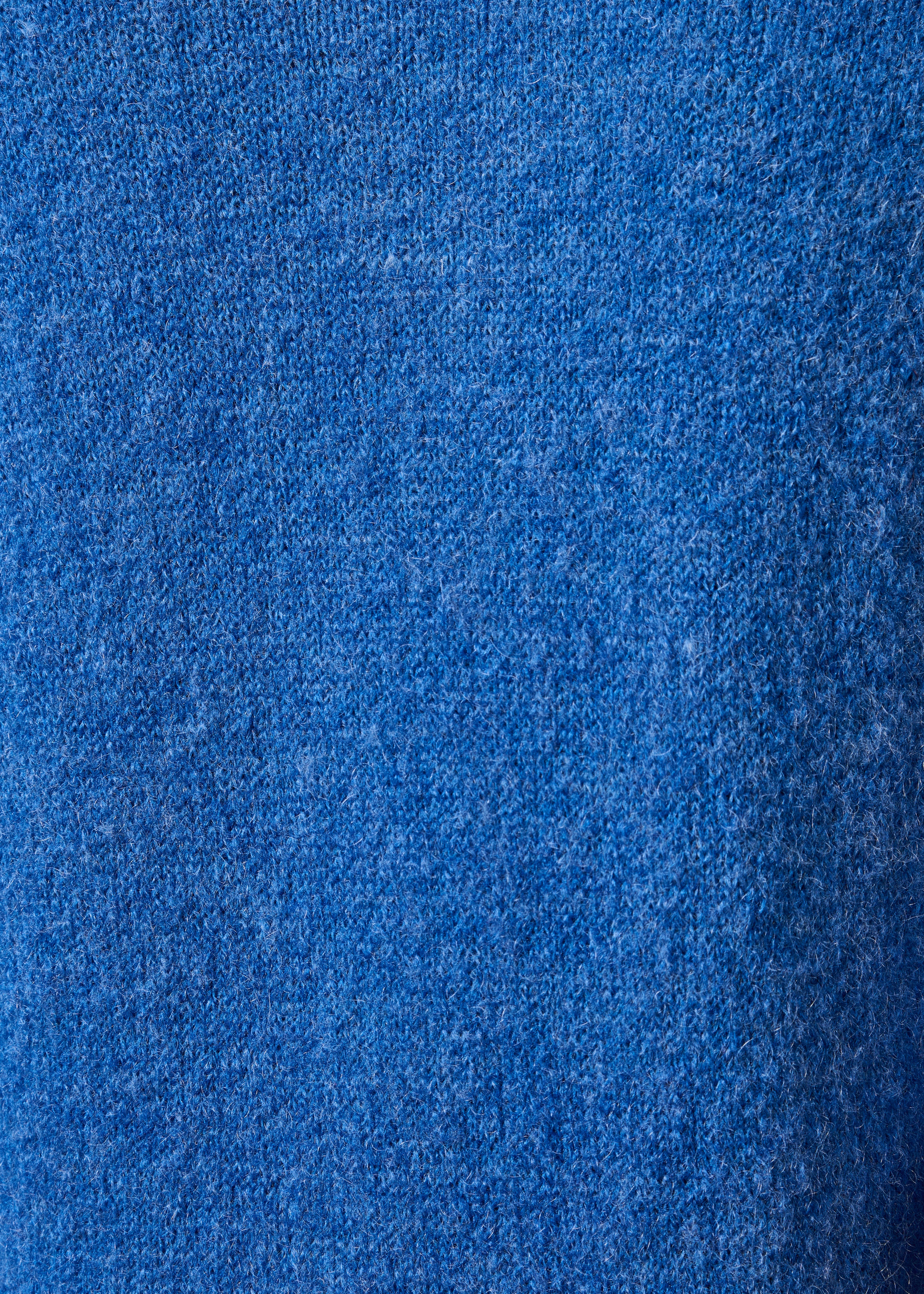 Maglione blu dritto con scollo rotondo