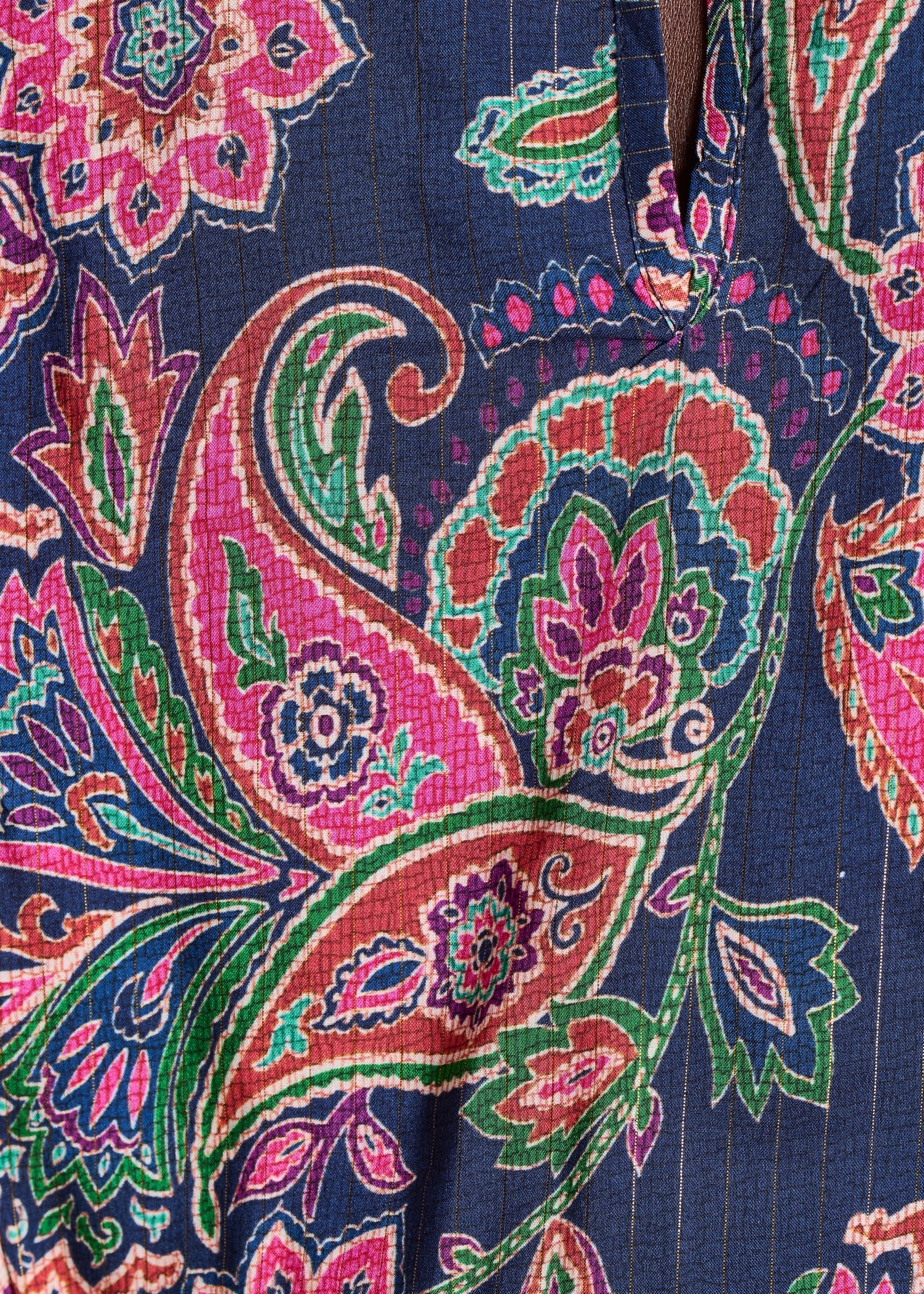 Korte jurk met roze en blauwe print