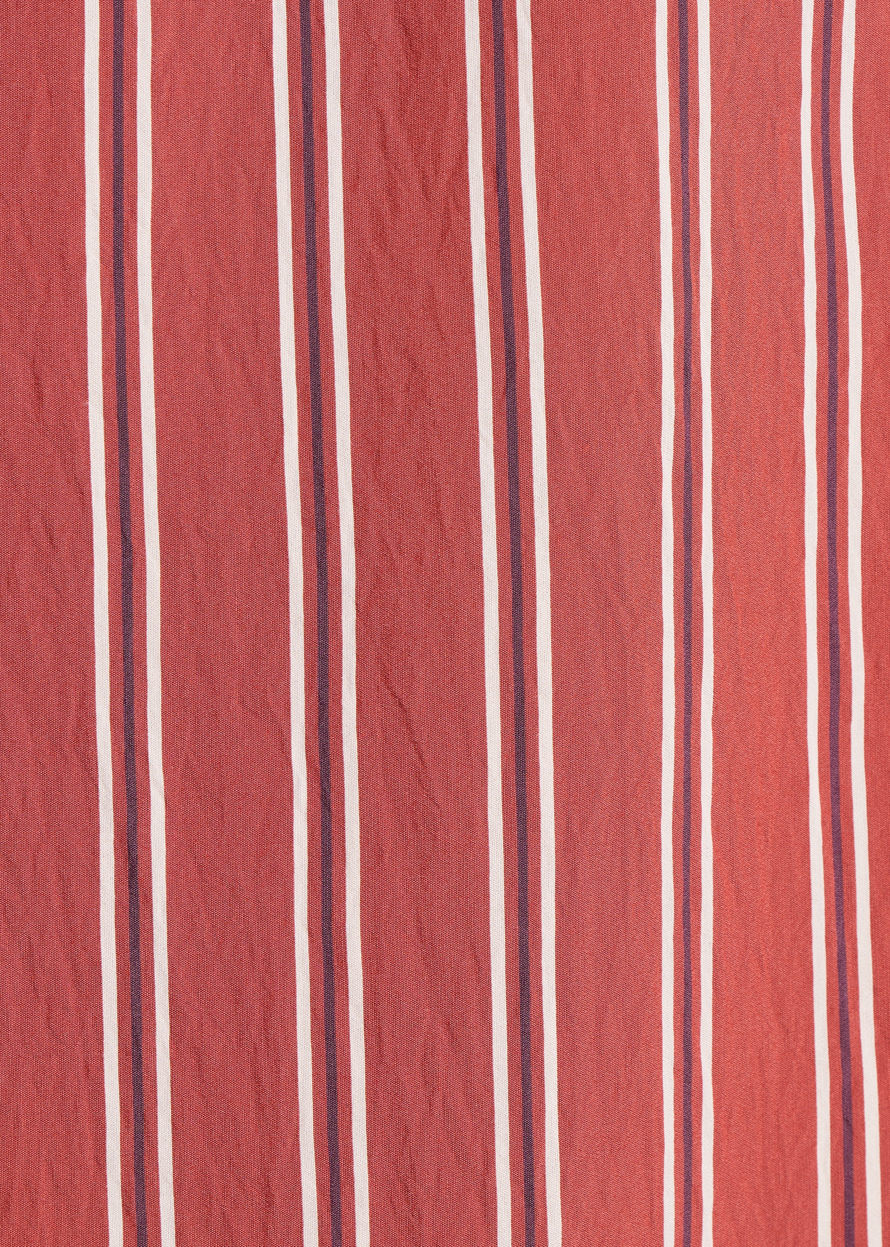 Abito camicia rosso a righe