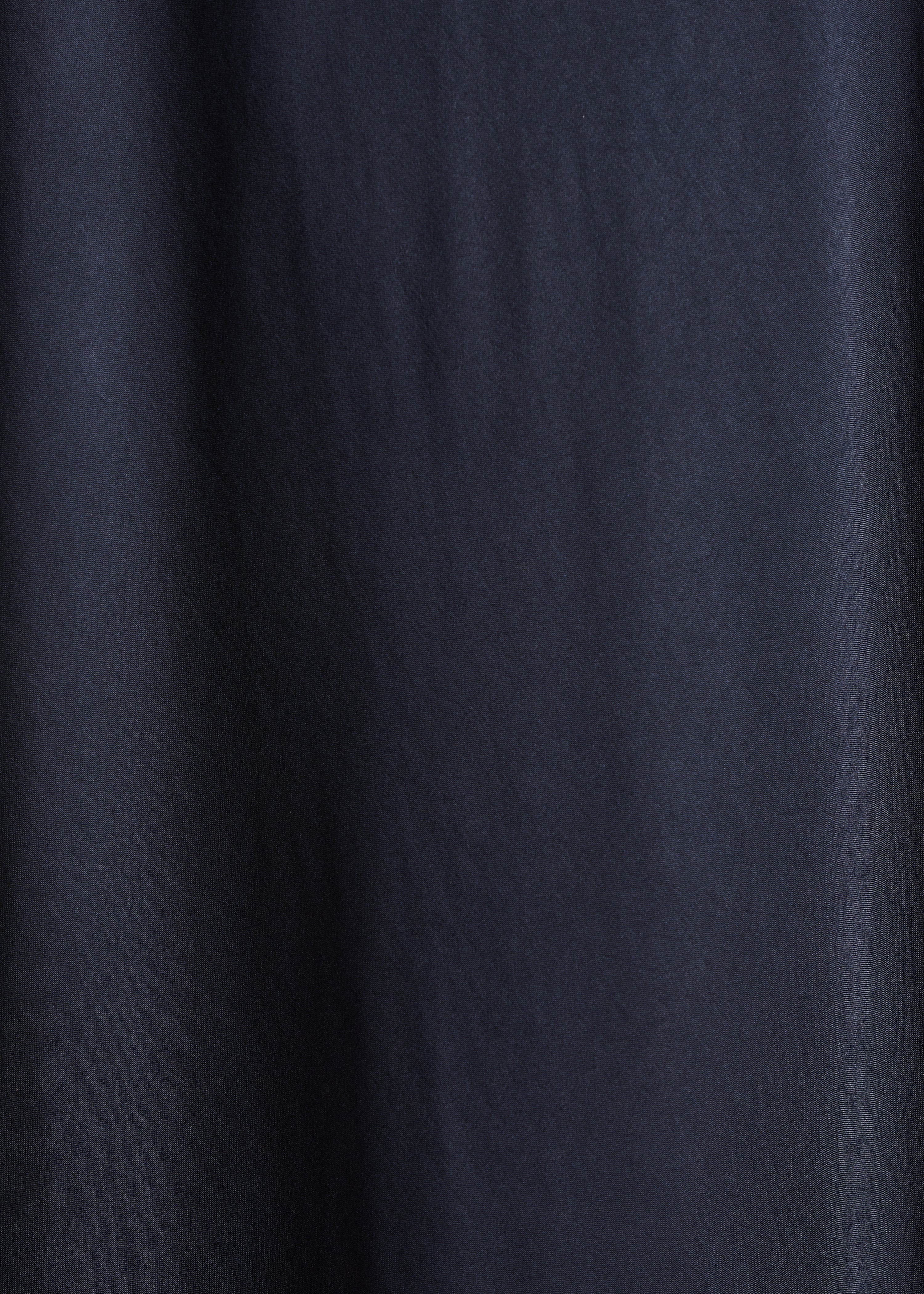 Dark blue sleeveless fluid long satin dress