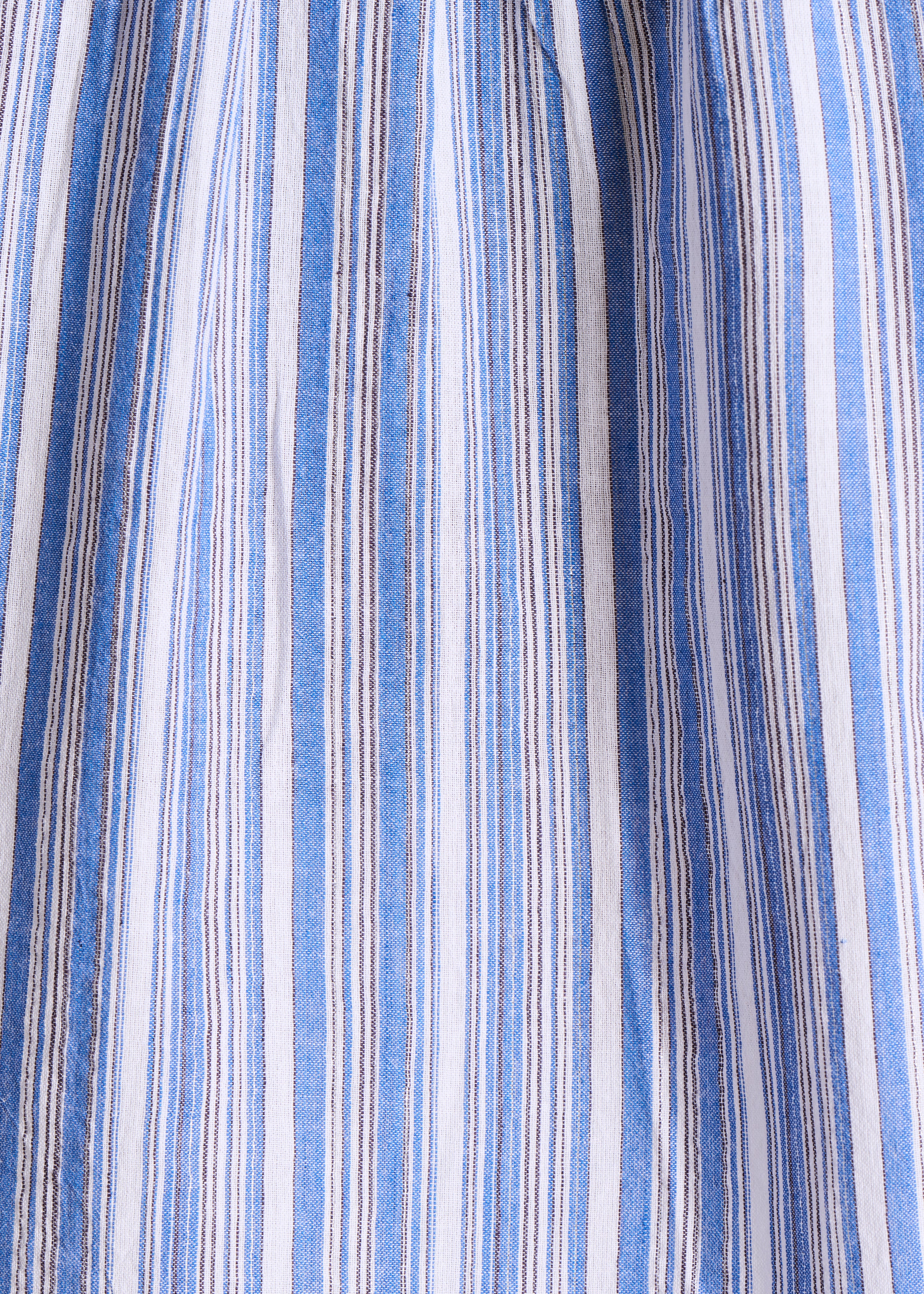 Striped blouse in white and blue organic cotton