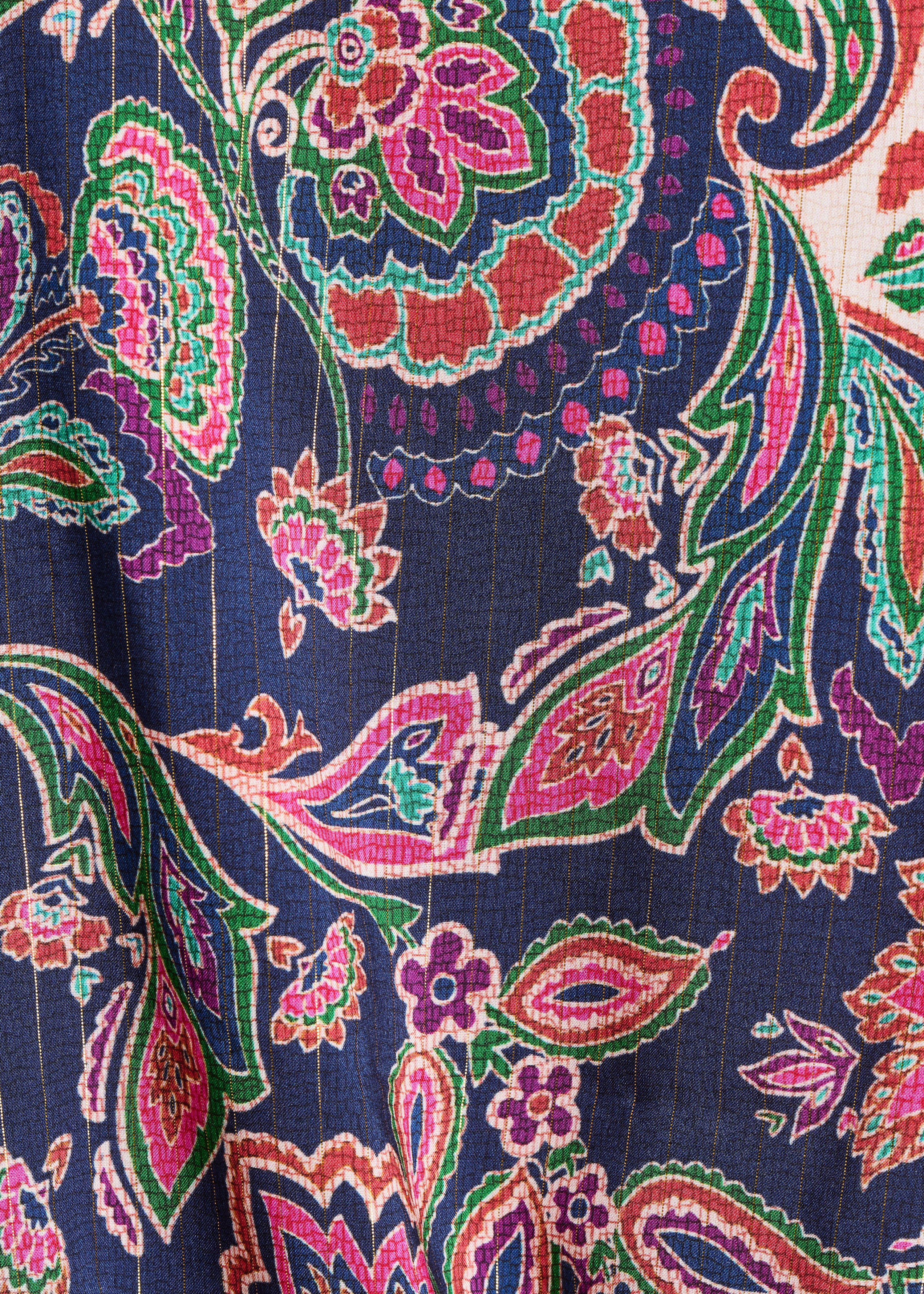 Blouse oversize à imprimé rose et bleu manches longues
