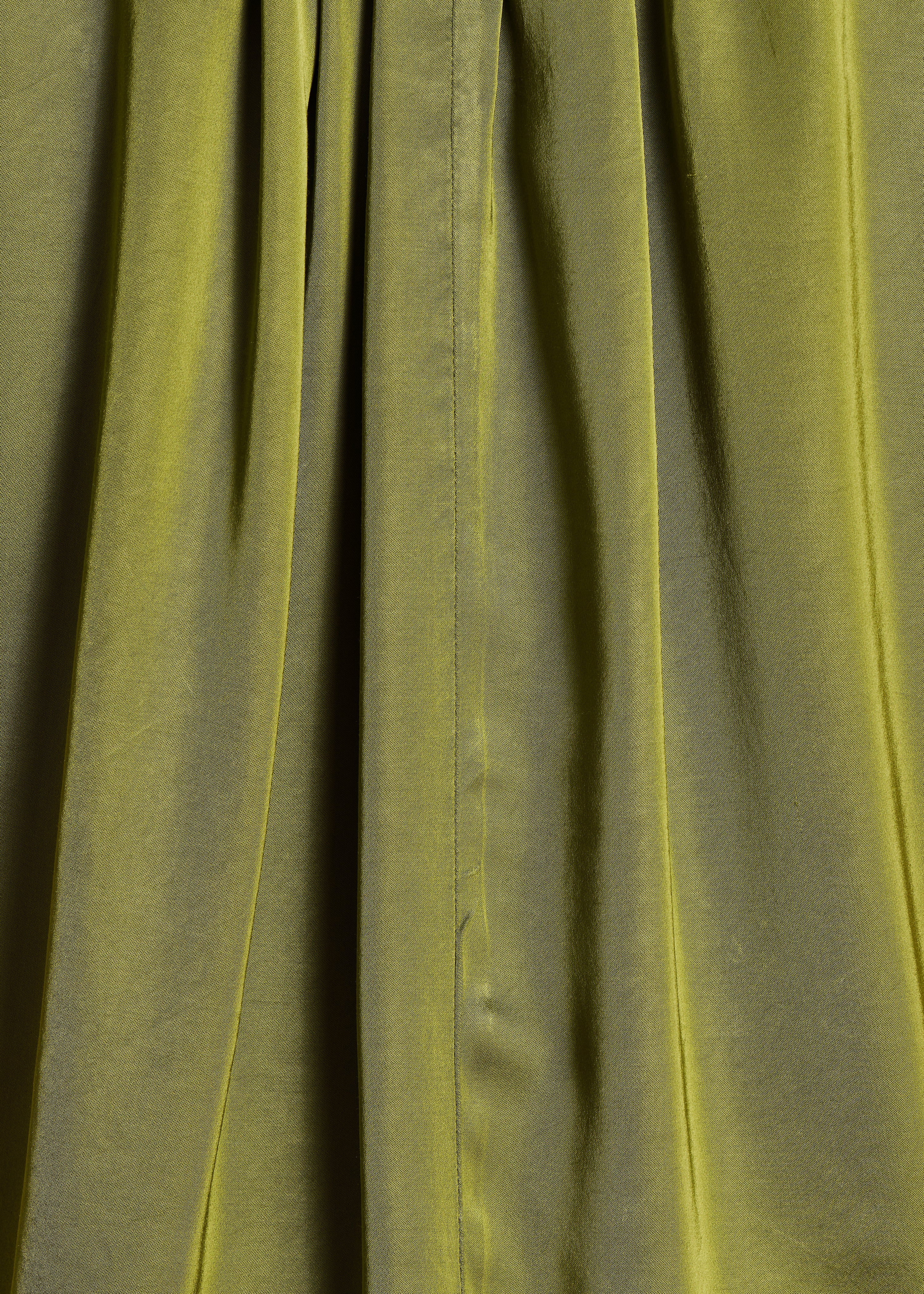 Loose green satin blouse