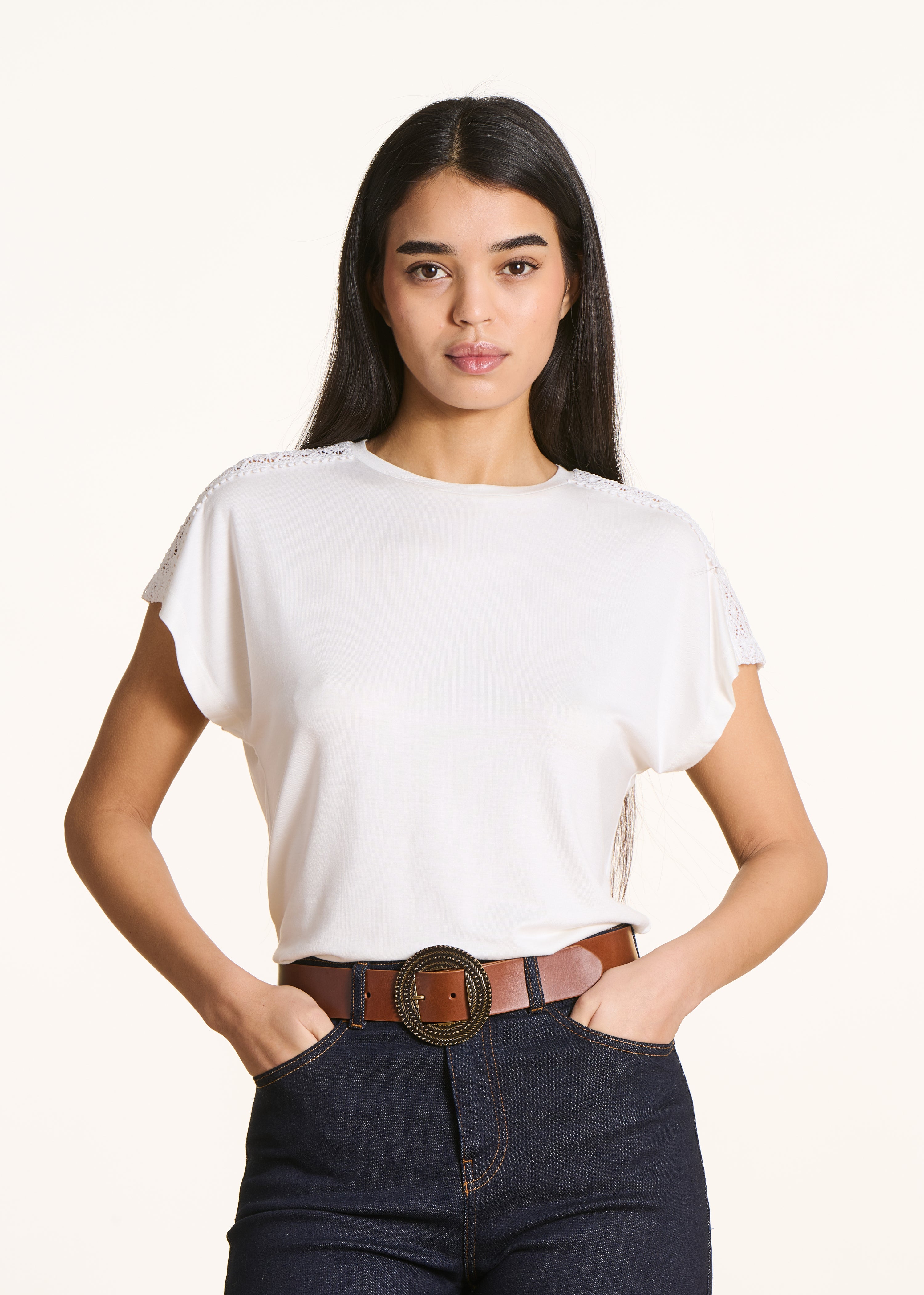 T-shirt blanc manches courtes