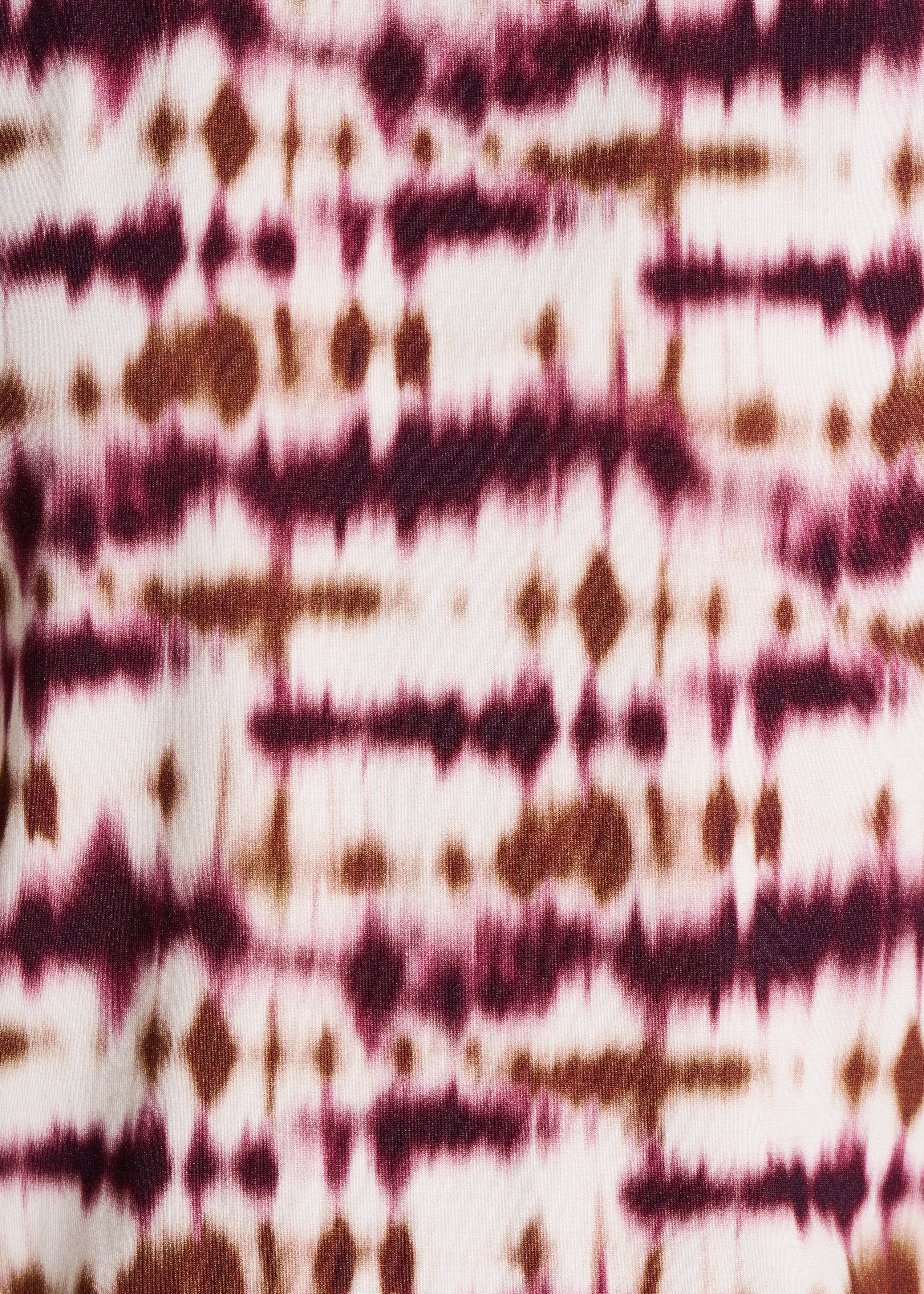 Camiseta estampada tie & dye burdeos manga corta