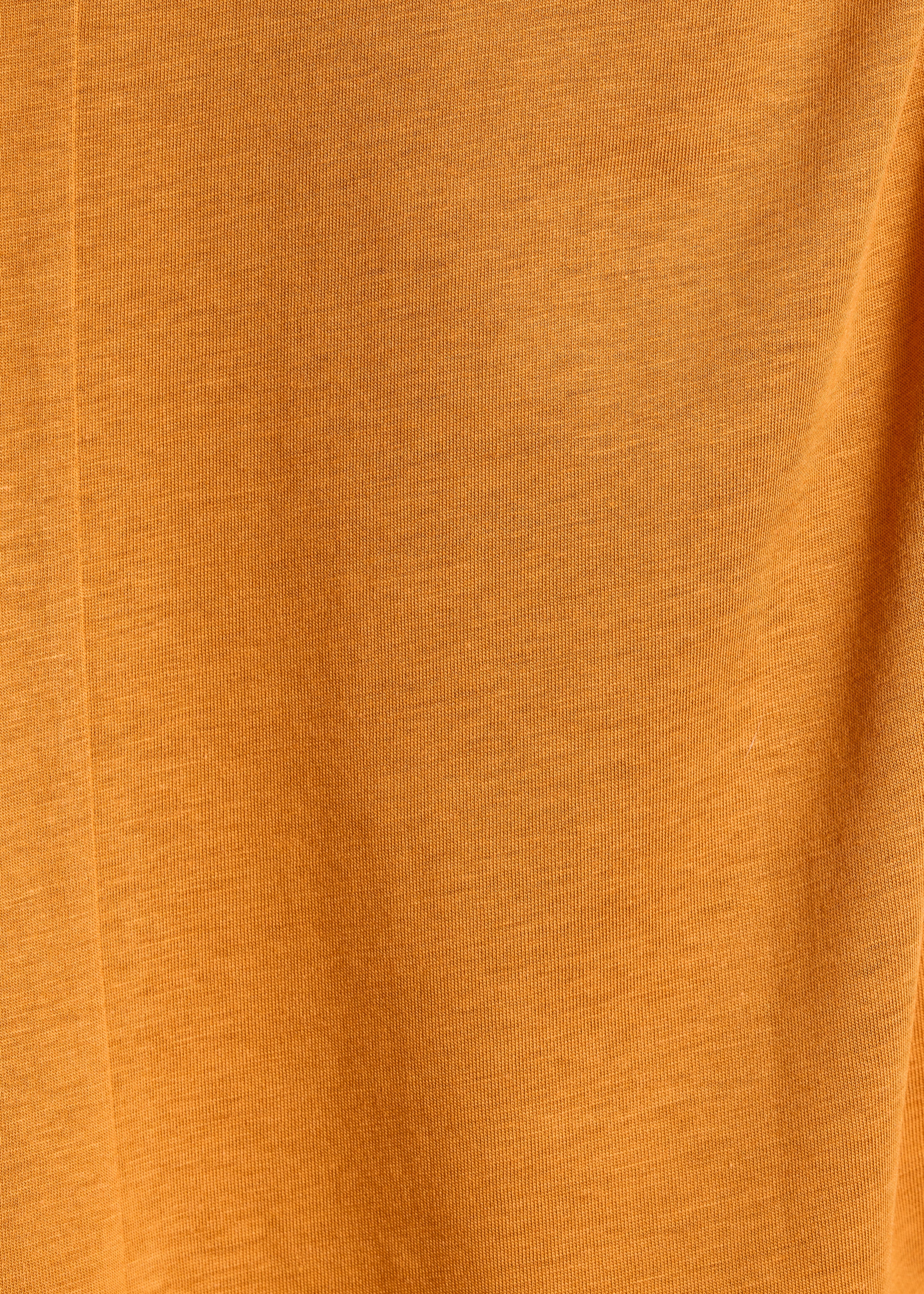 loose ochre V-neck T-shirt