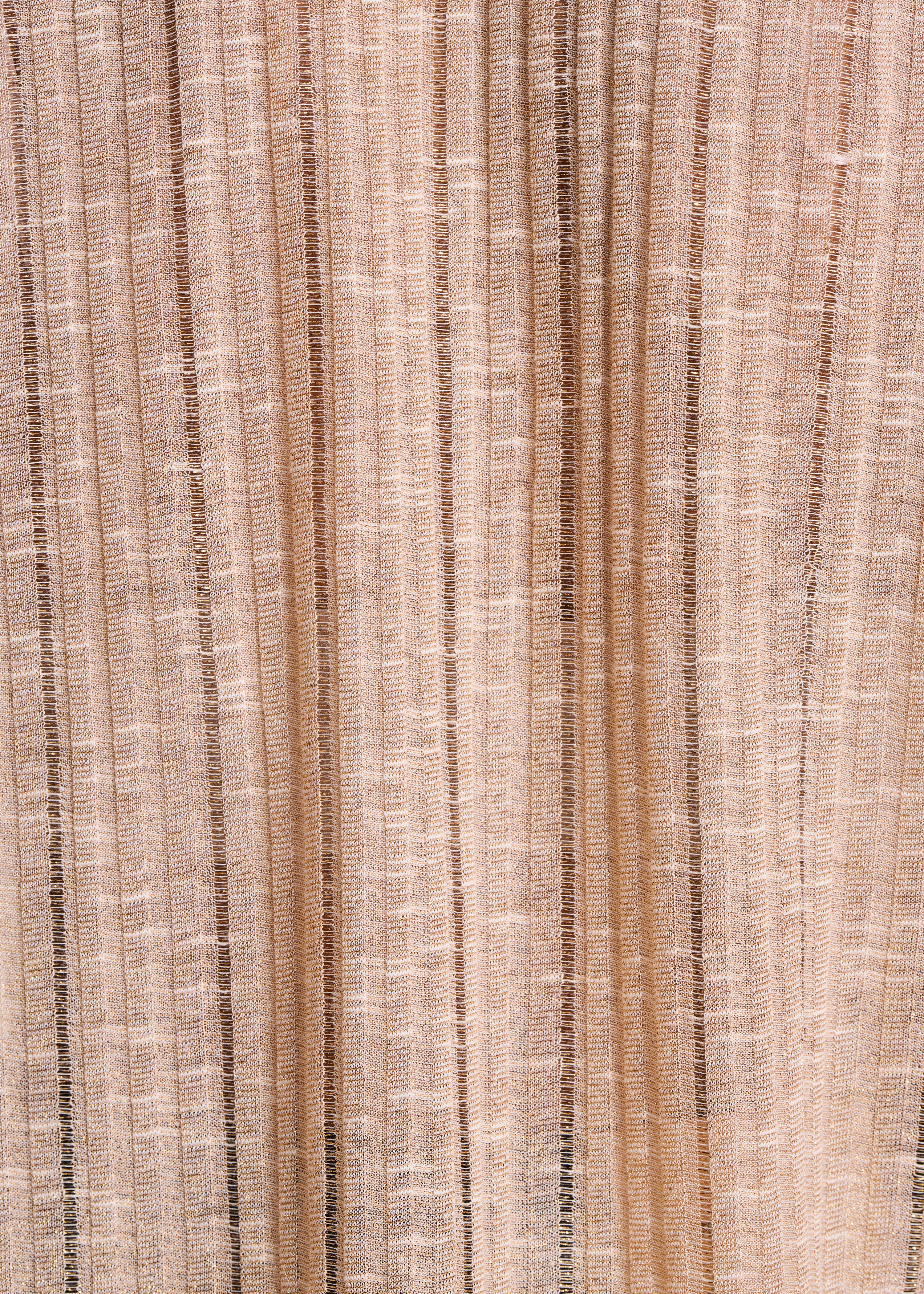 T-shirt ample beige irisé col V