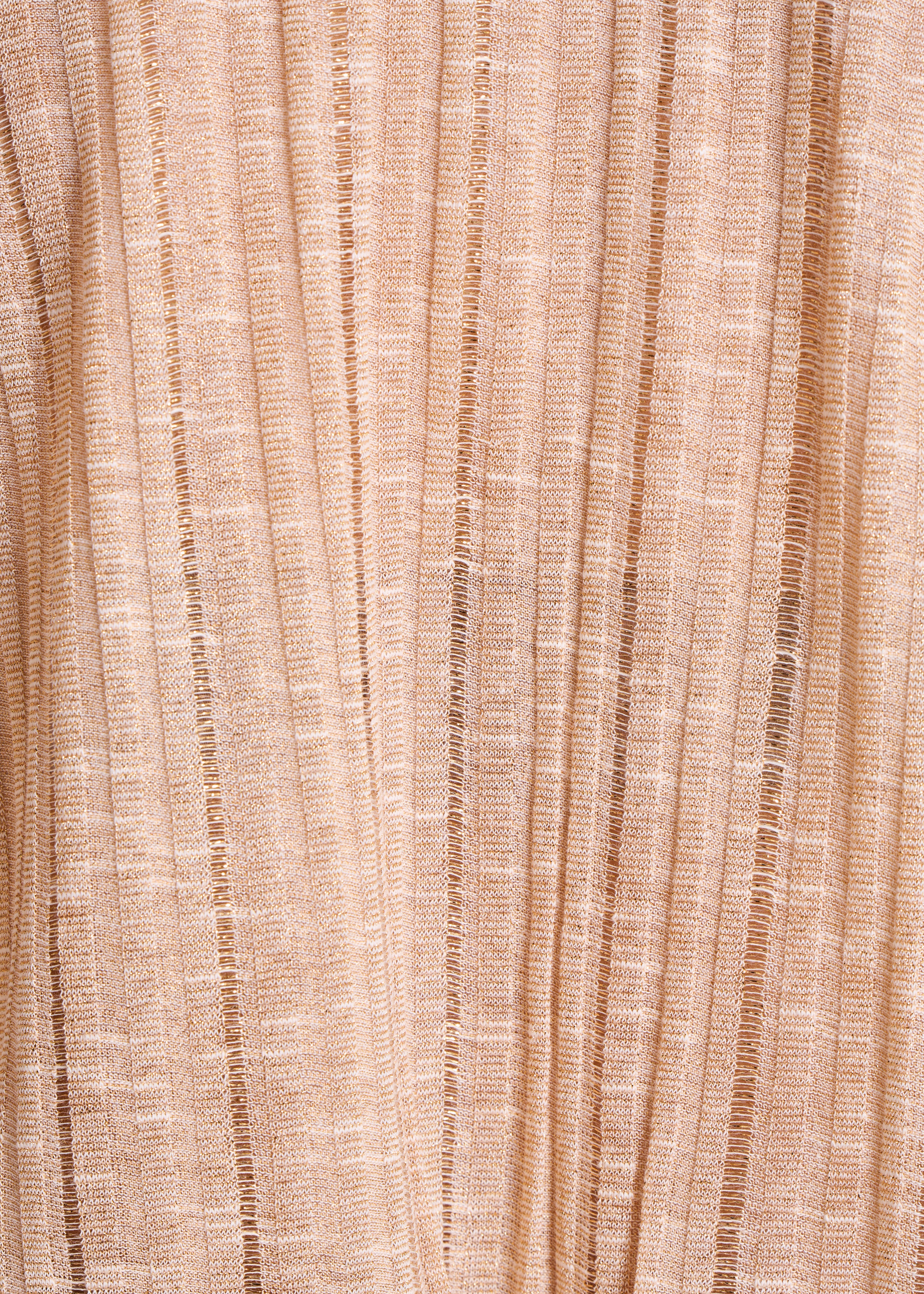 T-shirt beige irisé manches courtes col V