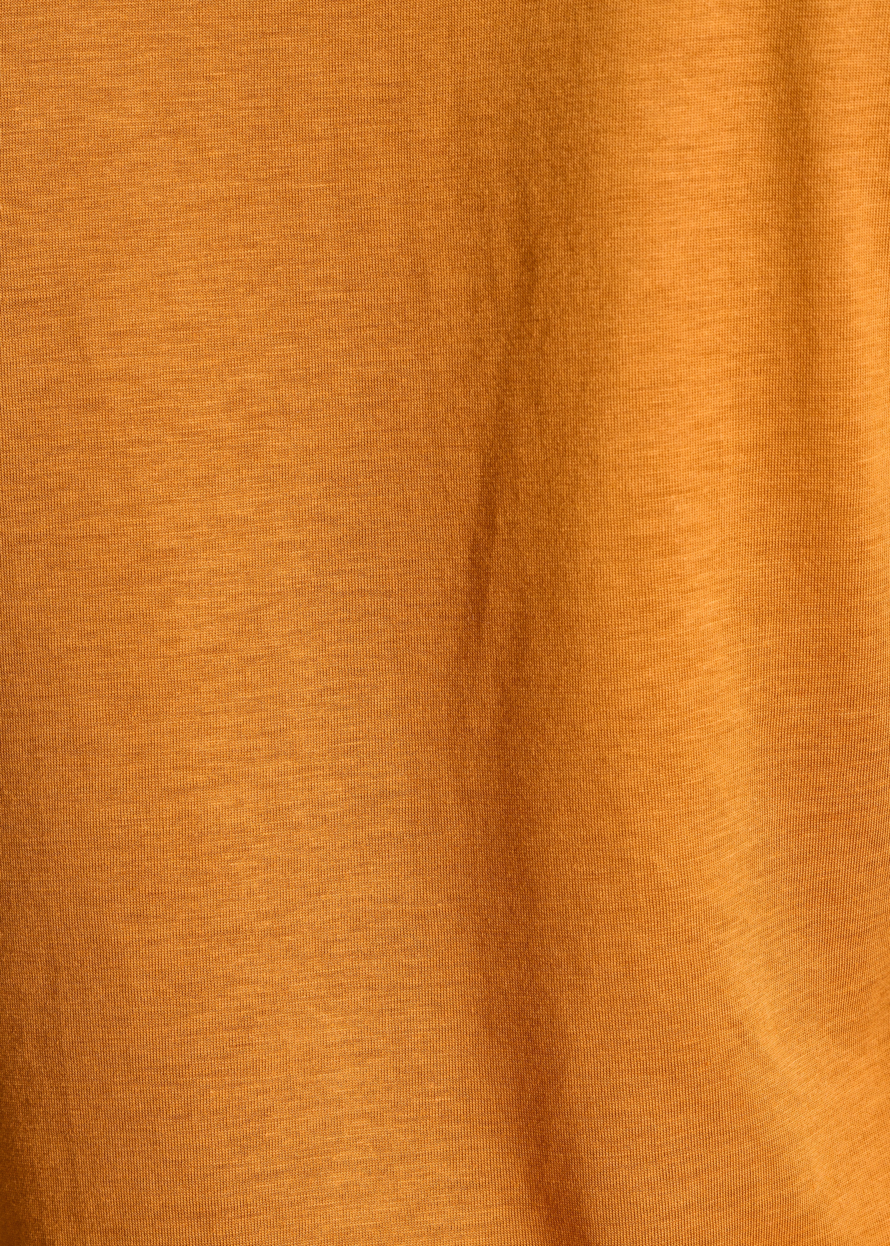 Fließendes T-Shirt in Ocker aus Lyocell und Baumwolle