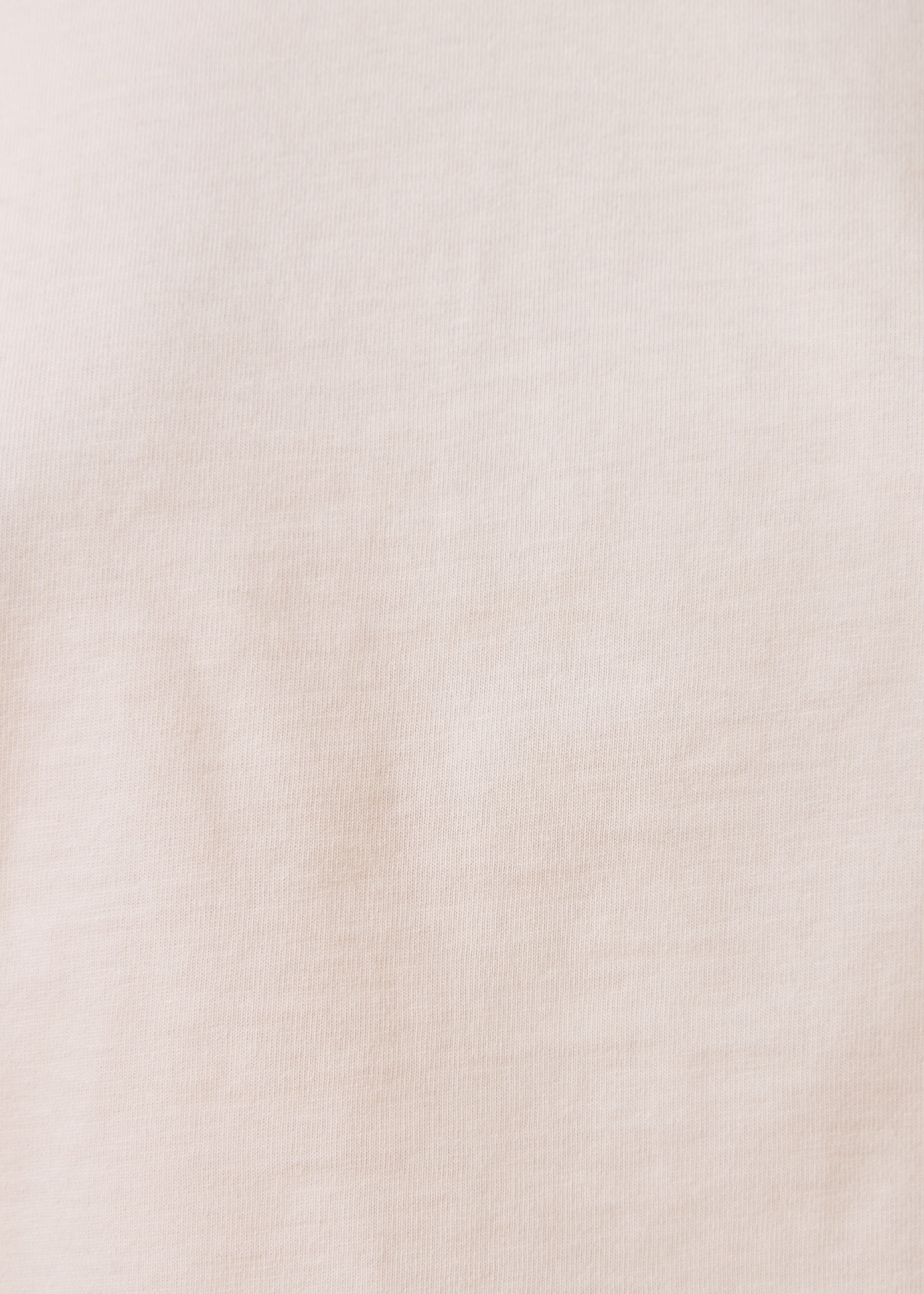 T-shirt bege de manga curta em algodão biológico