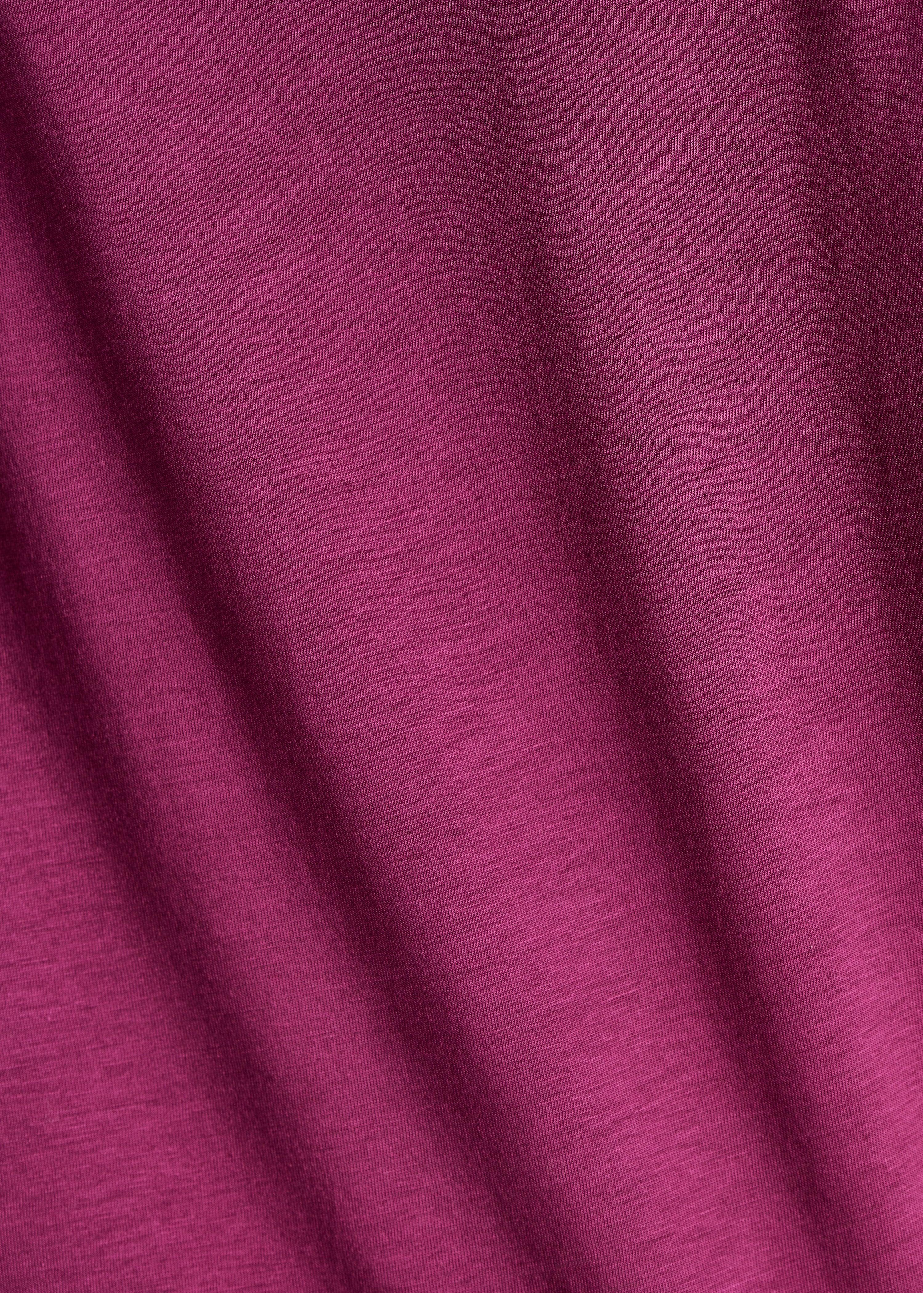 T-shirt violeta em lyocell de mangas curtas