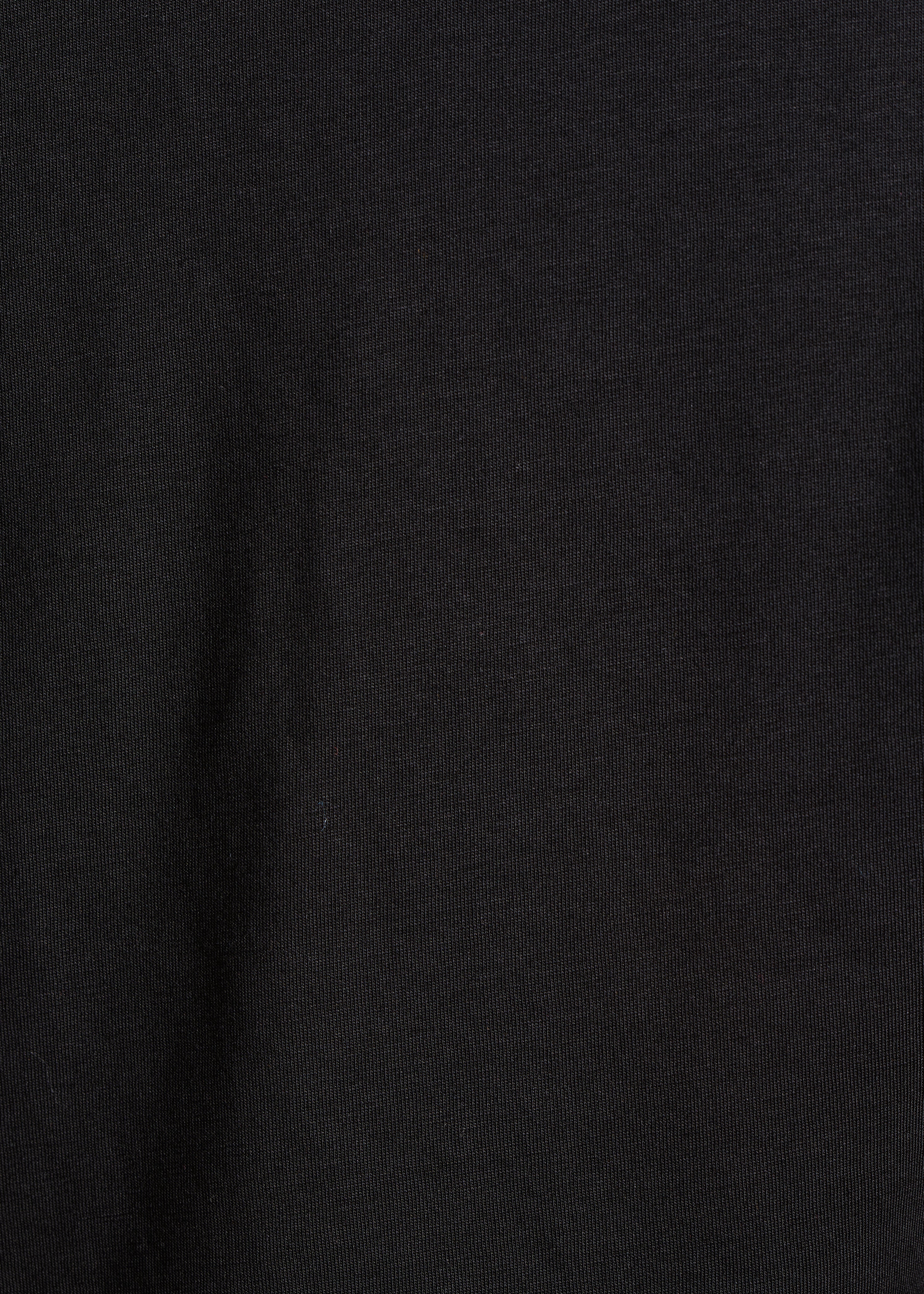 Zwart T-shirt in lyocell met korte mouwen