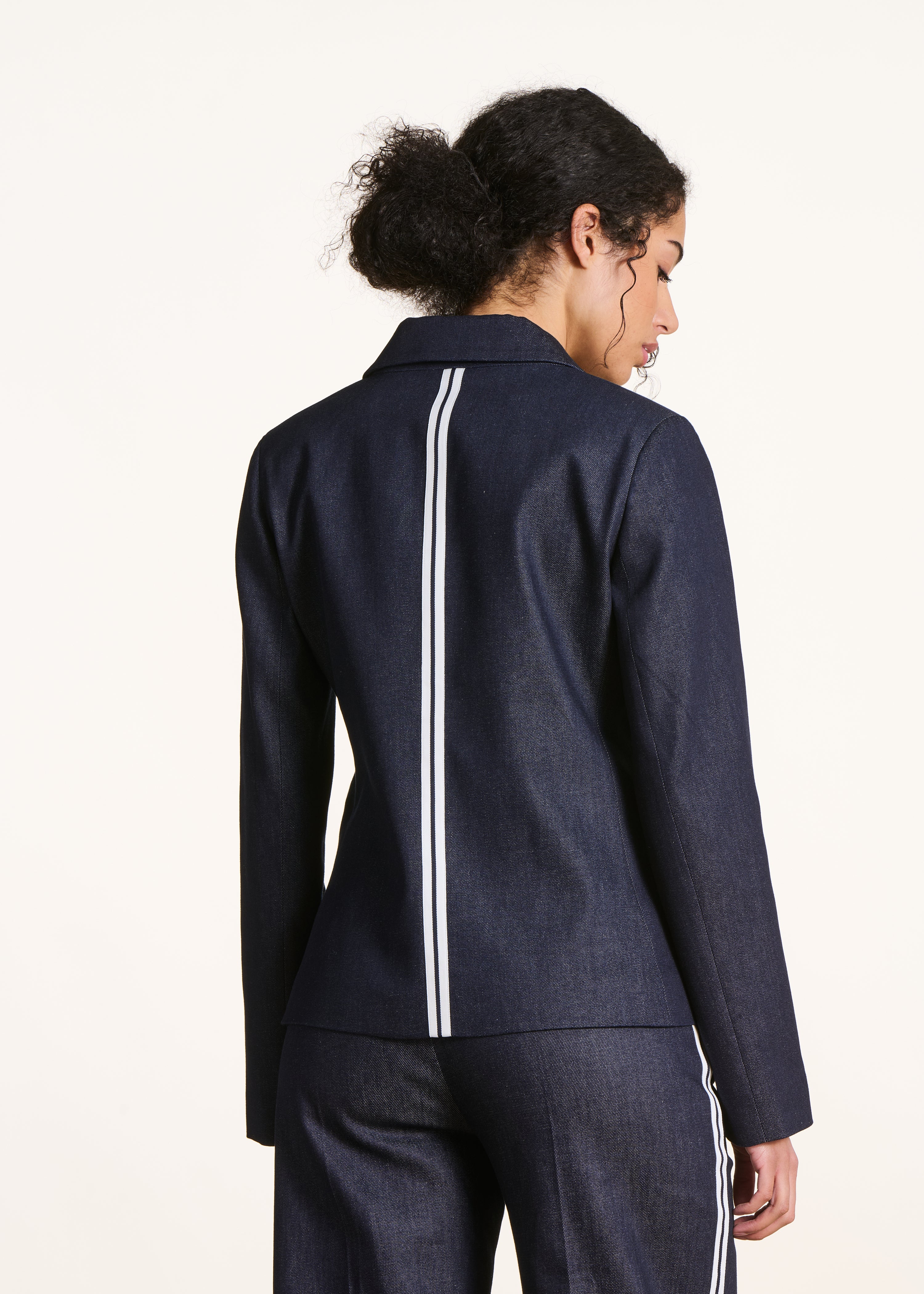 Giacca tailleur in denim grezzo