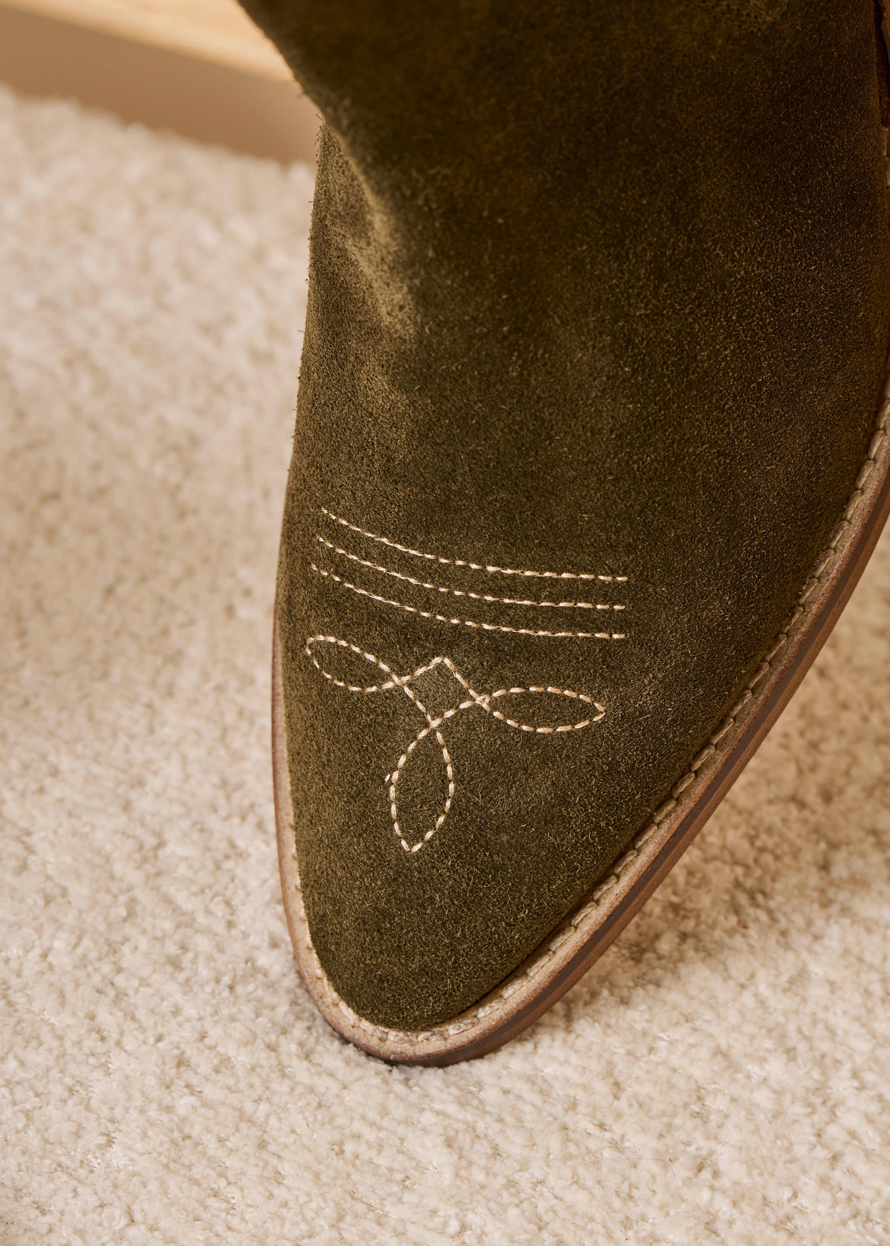 Stivaletti kaki in pelle