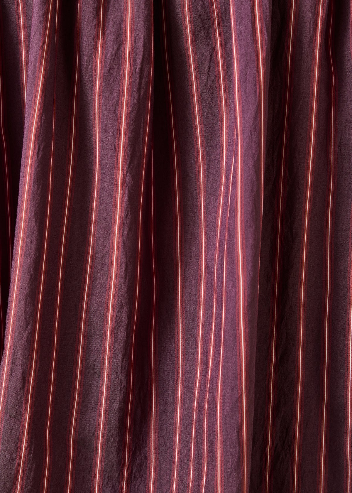 Chemise violette à rayures manches longues col mao