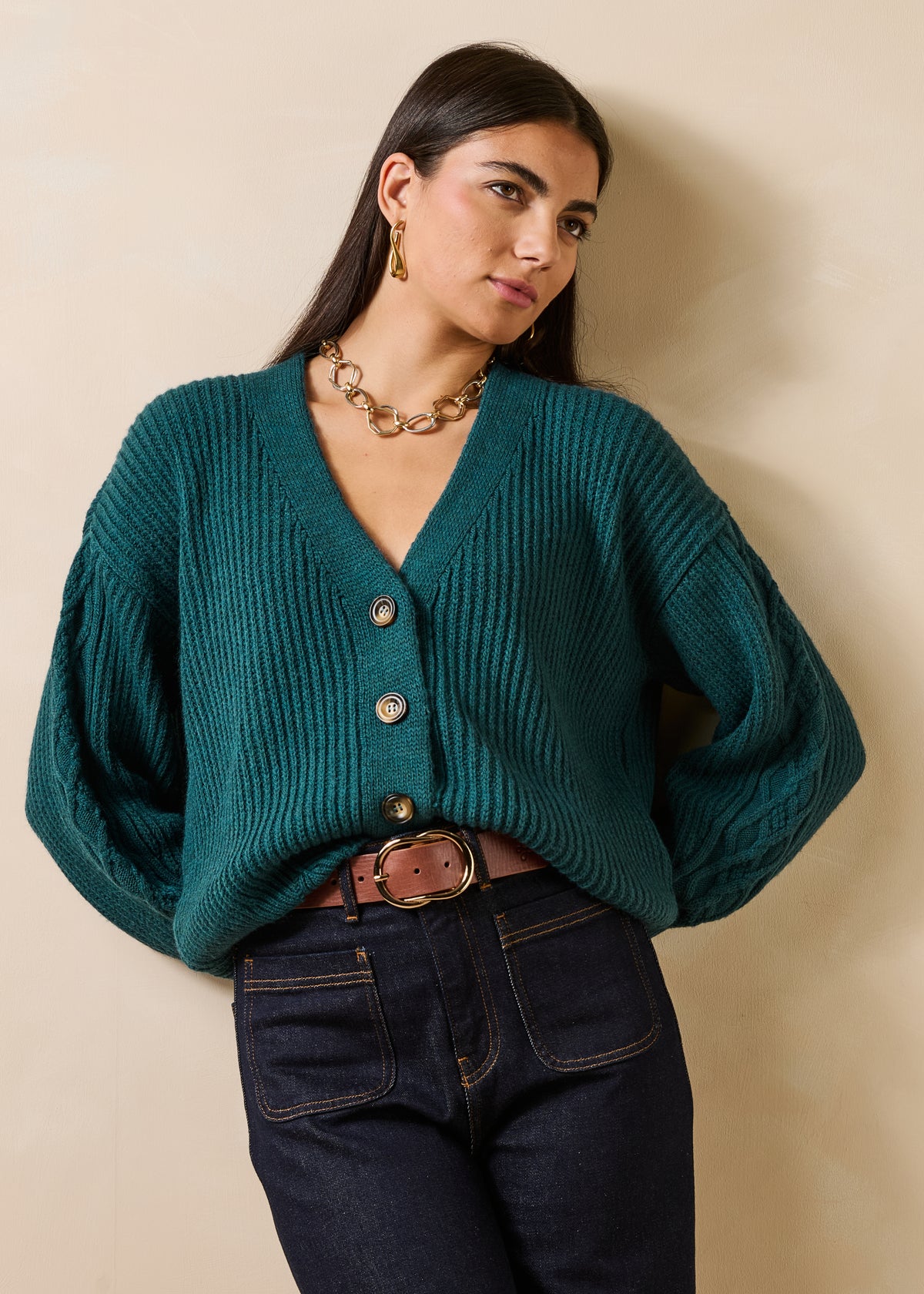 Gilet vert pétrole - Gastel