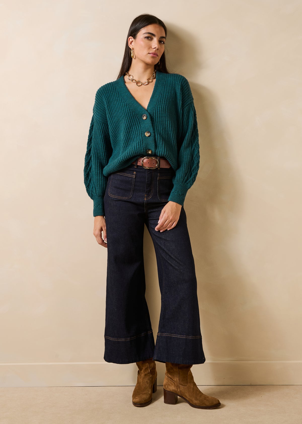 Gilet vert pétrole - Gastel