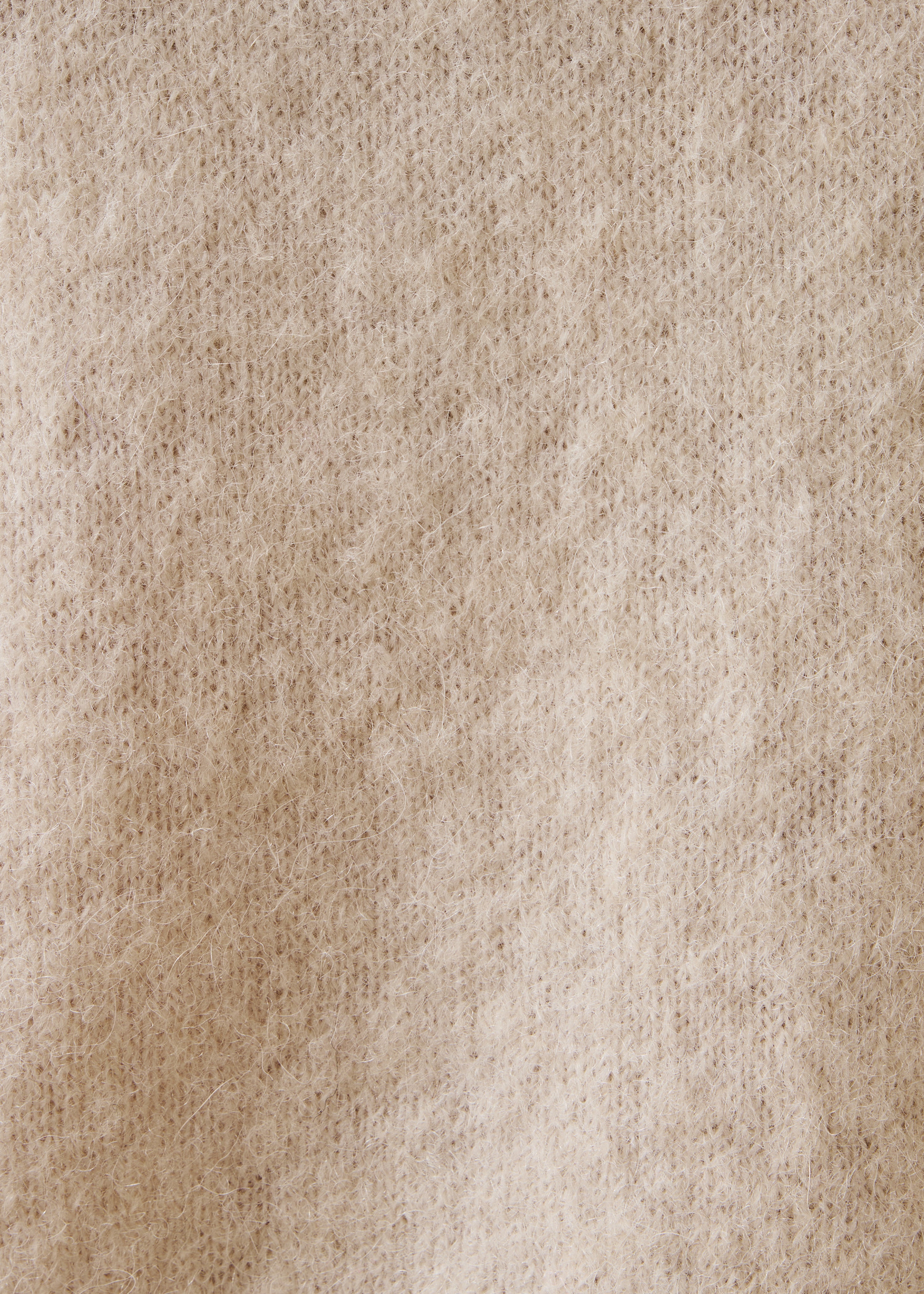 Gilet écru corto in alpaca con scollo a V