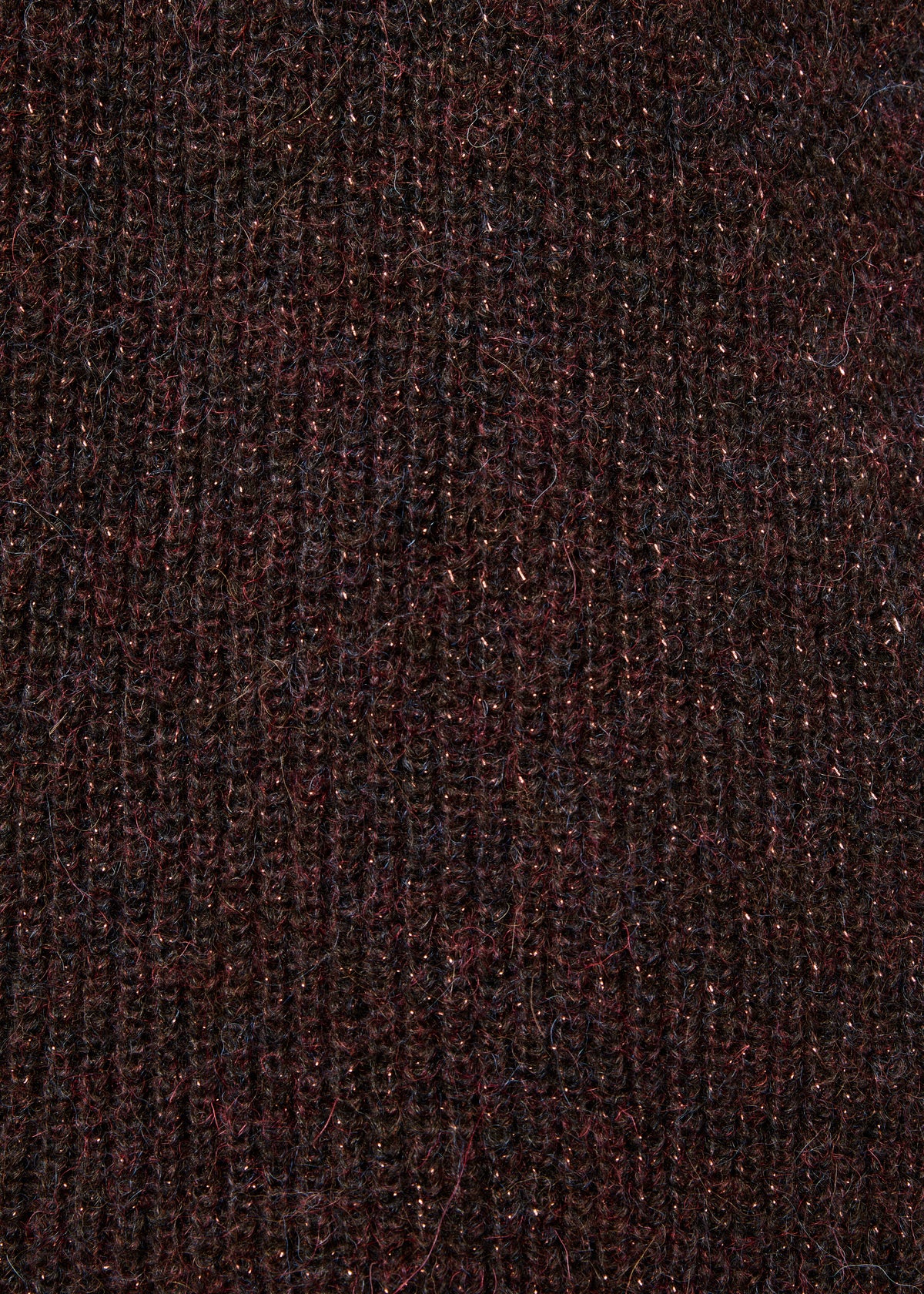 Asymmetrische braune Strickjacke mit langen Ärmeln und V-Ausschnitt
