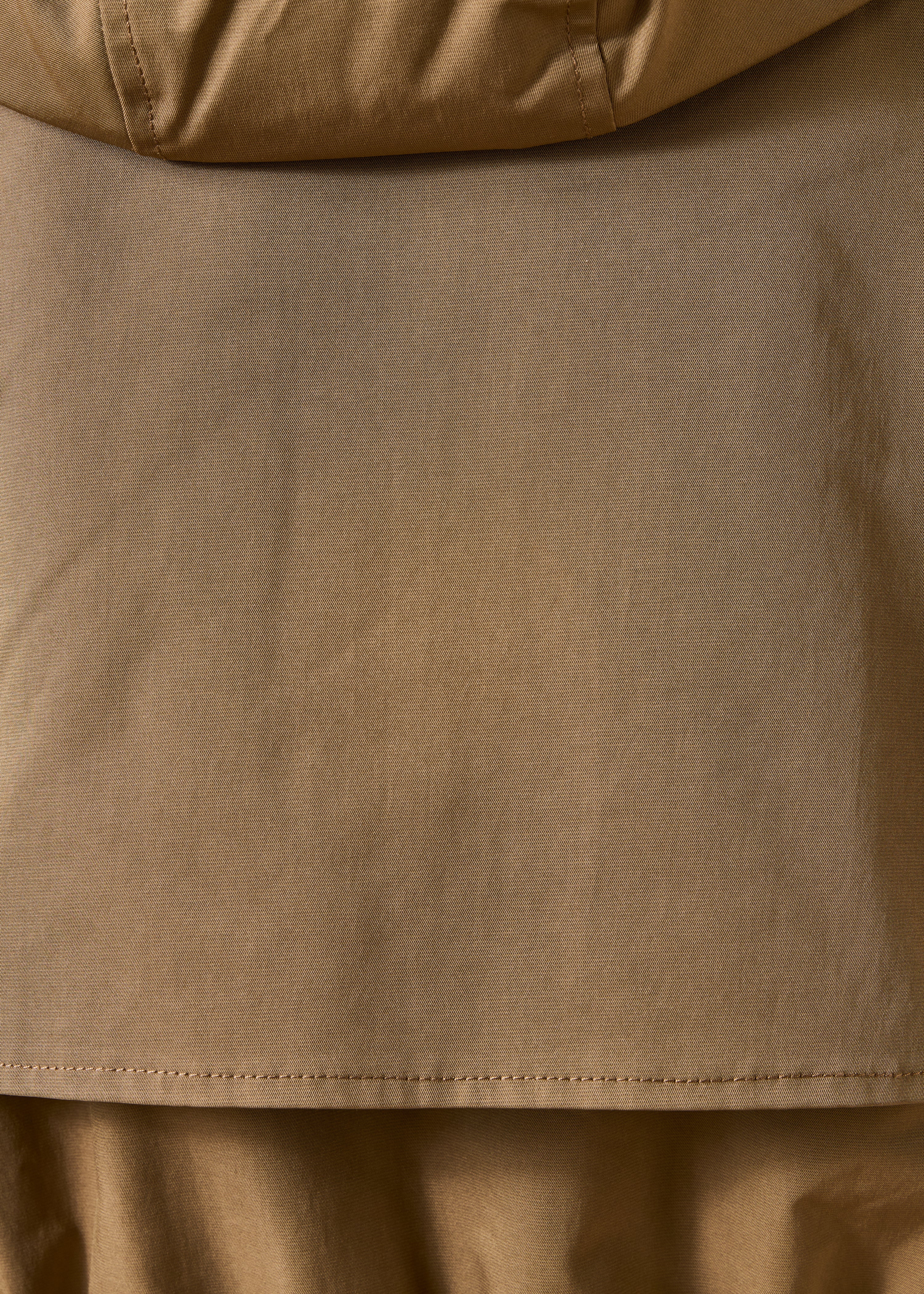 Parka longue beige en fausse fourrure