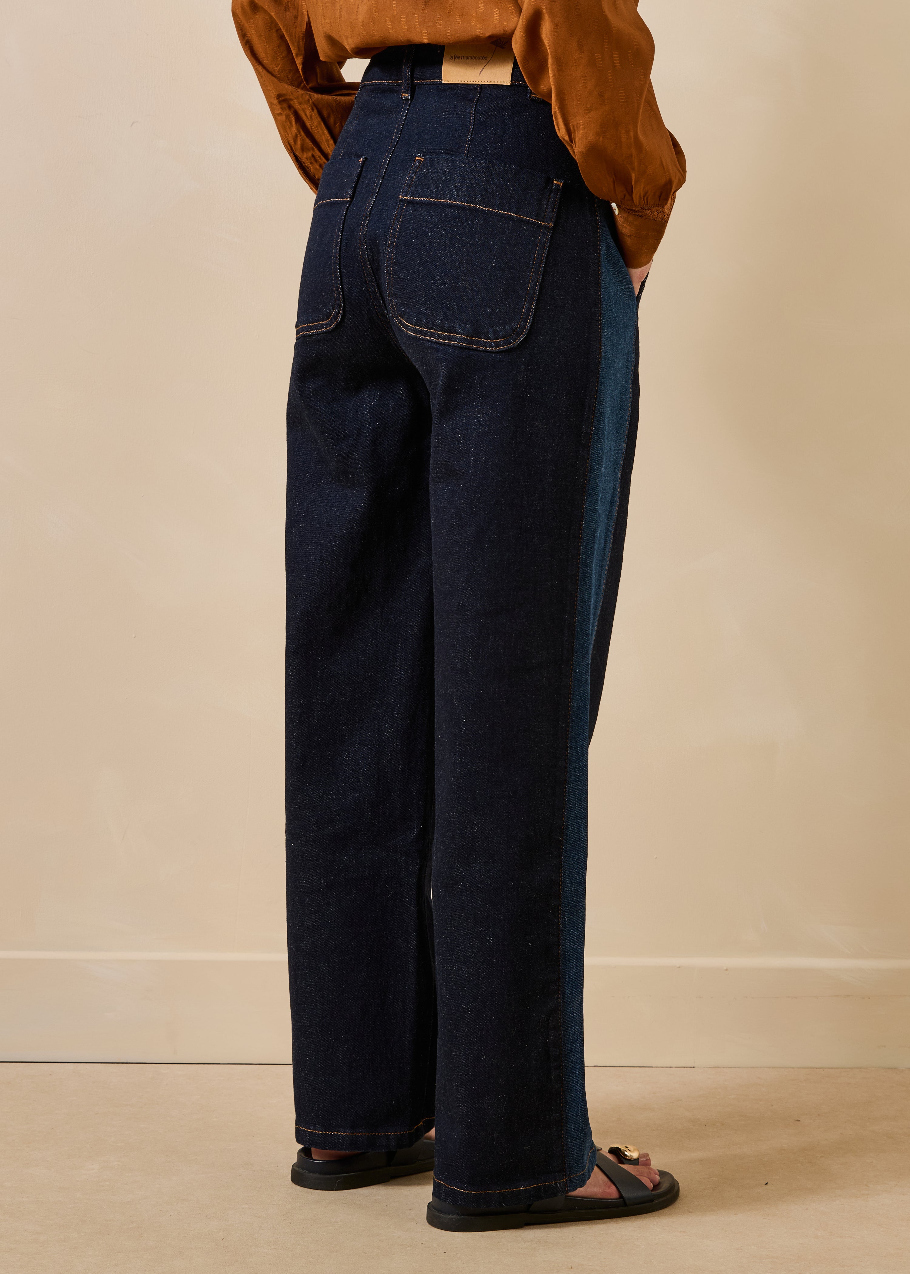 Jean large brut en coton biologique