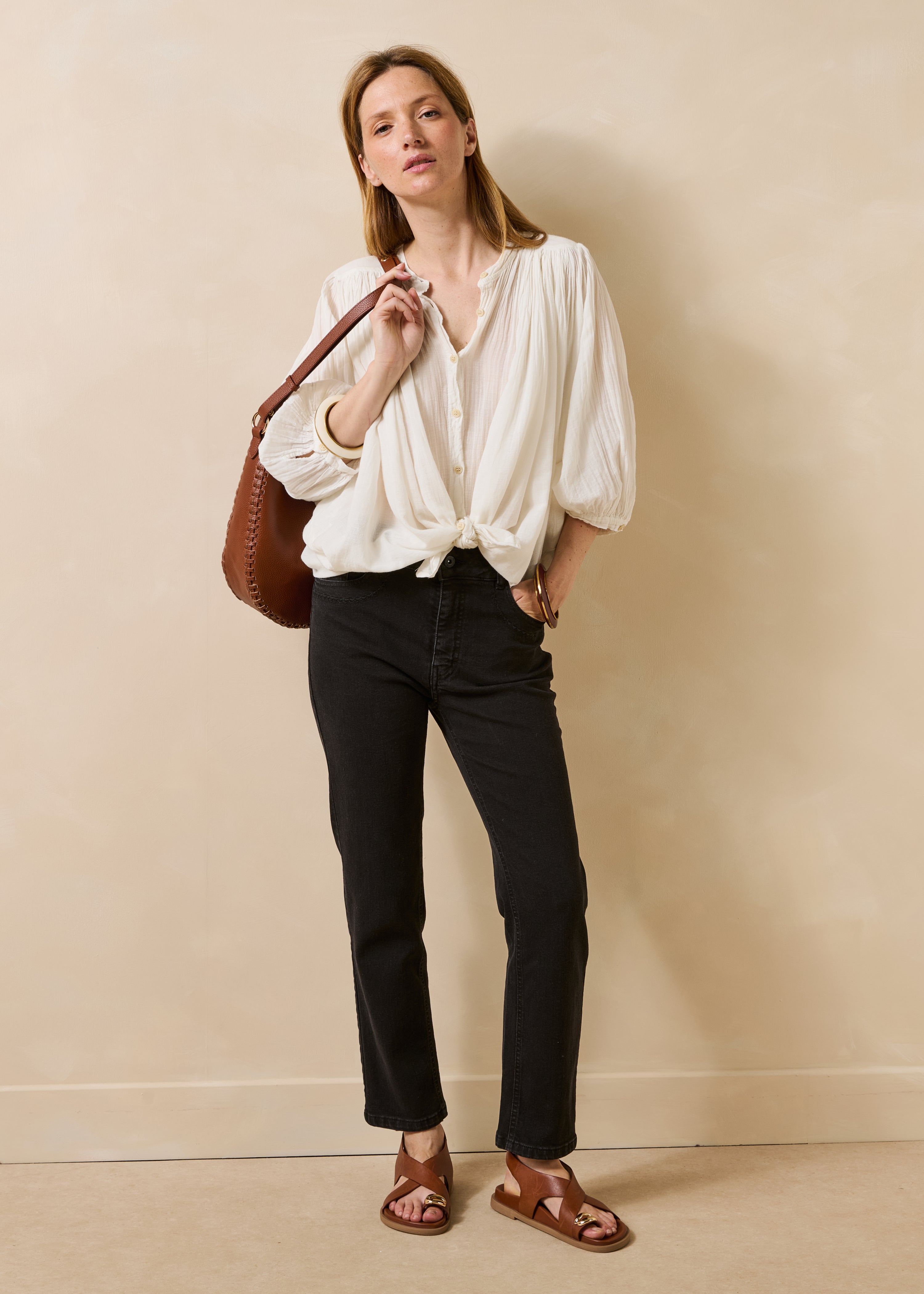 Slim fit zwarte jeans van biologisch katoen