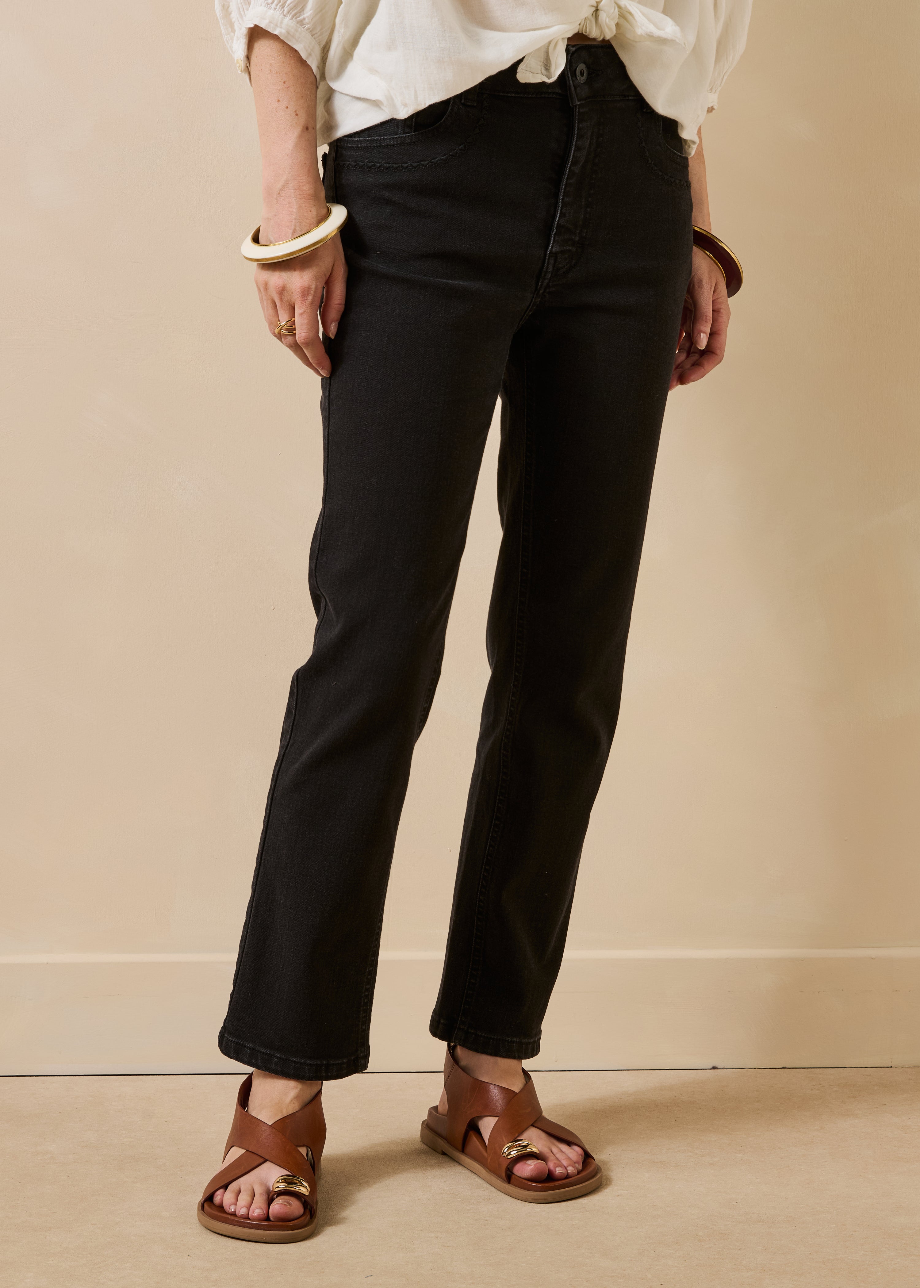 Slim fit zwarte jeans van biologisch katoen