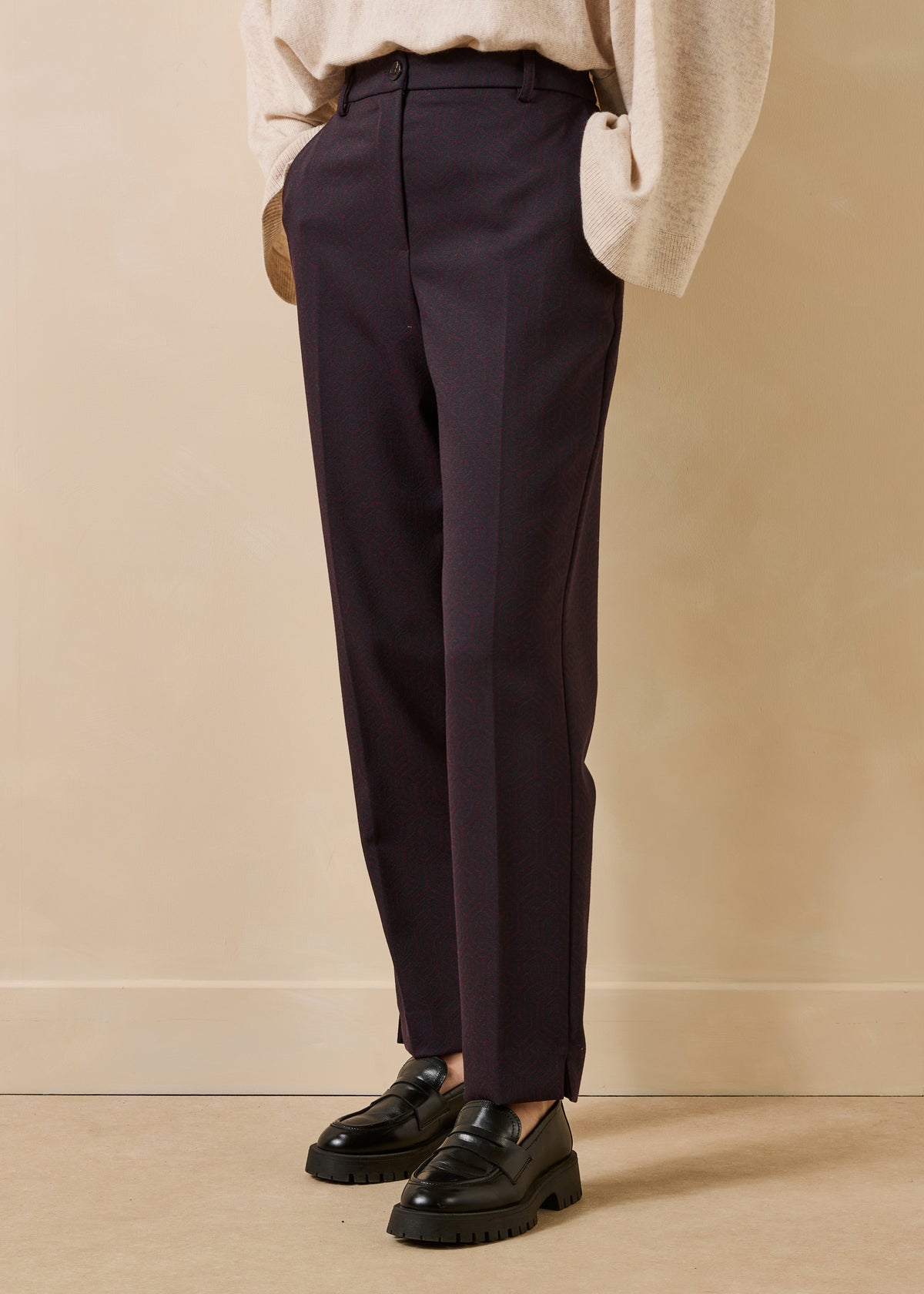 Pantalon aubergine et bleu marine - Billy