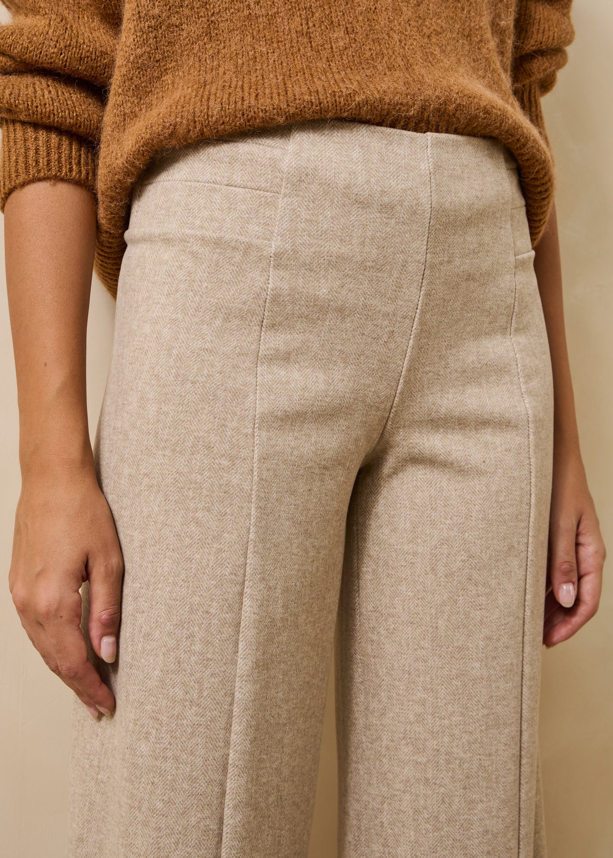 Ecru trousers - Emiora