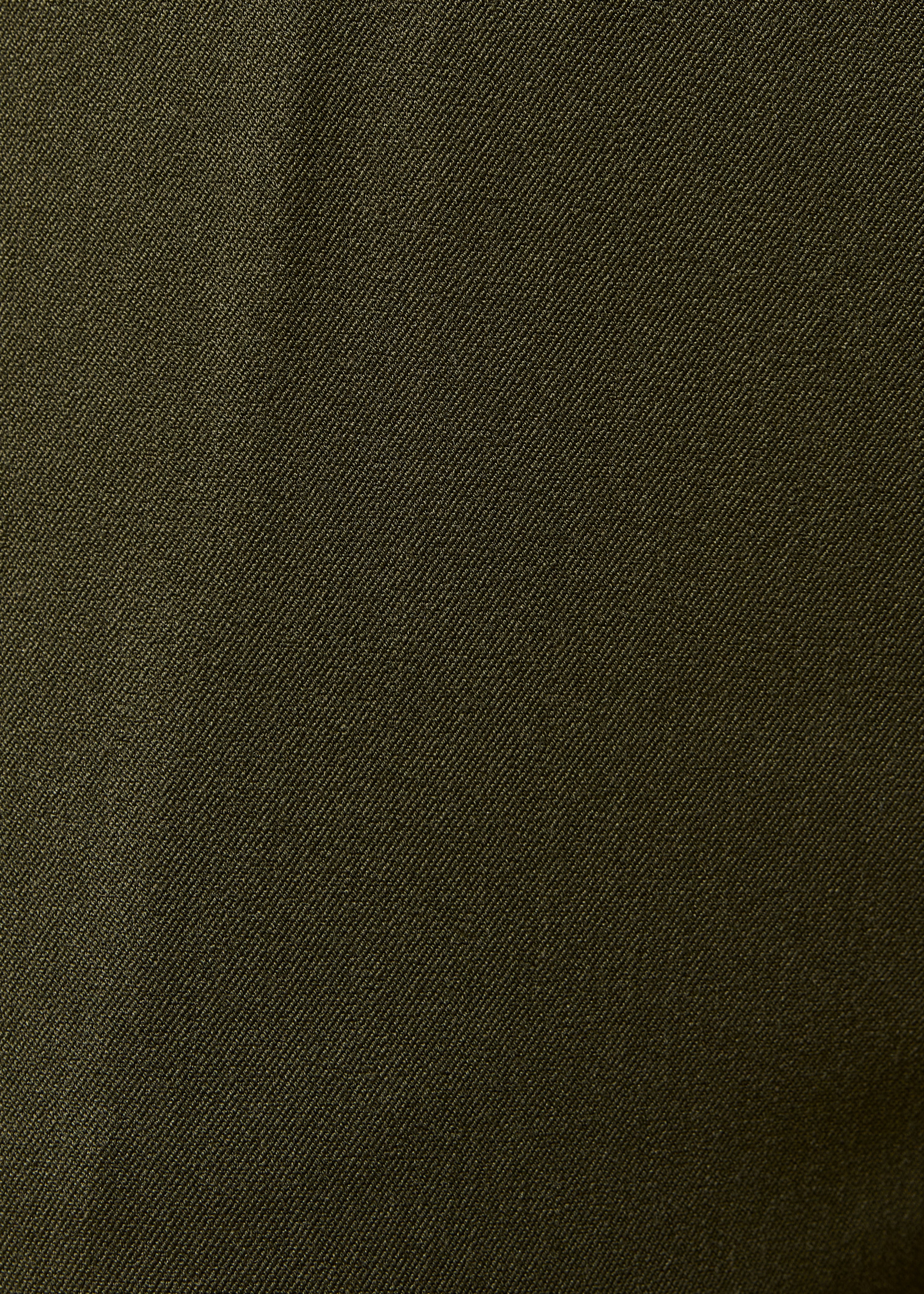 Pantalone dritto cropped kaki con risvolto