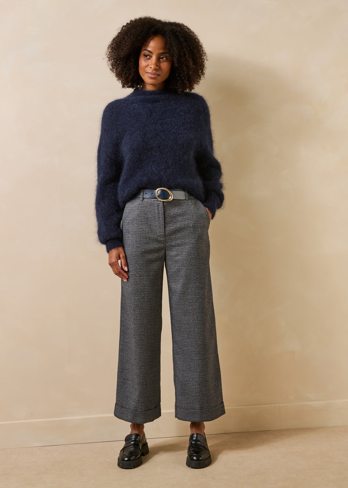 Grijze en blauwe pantalon - Ronac