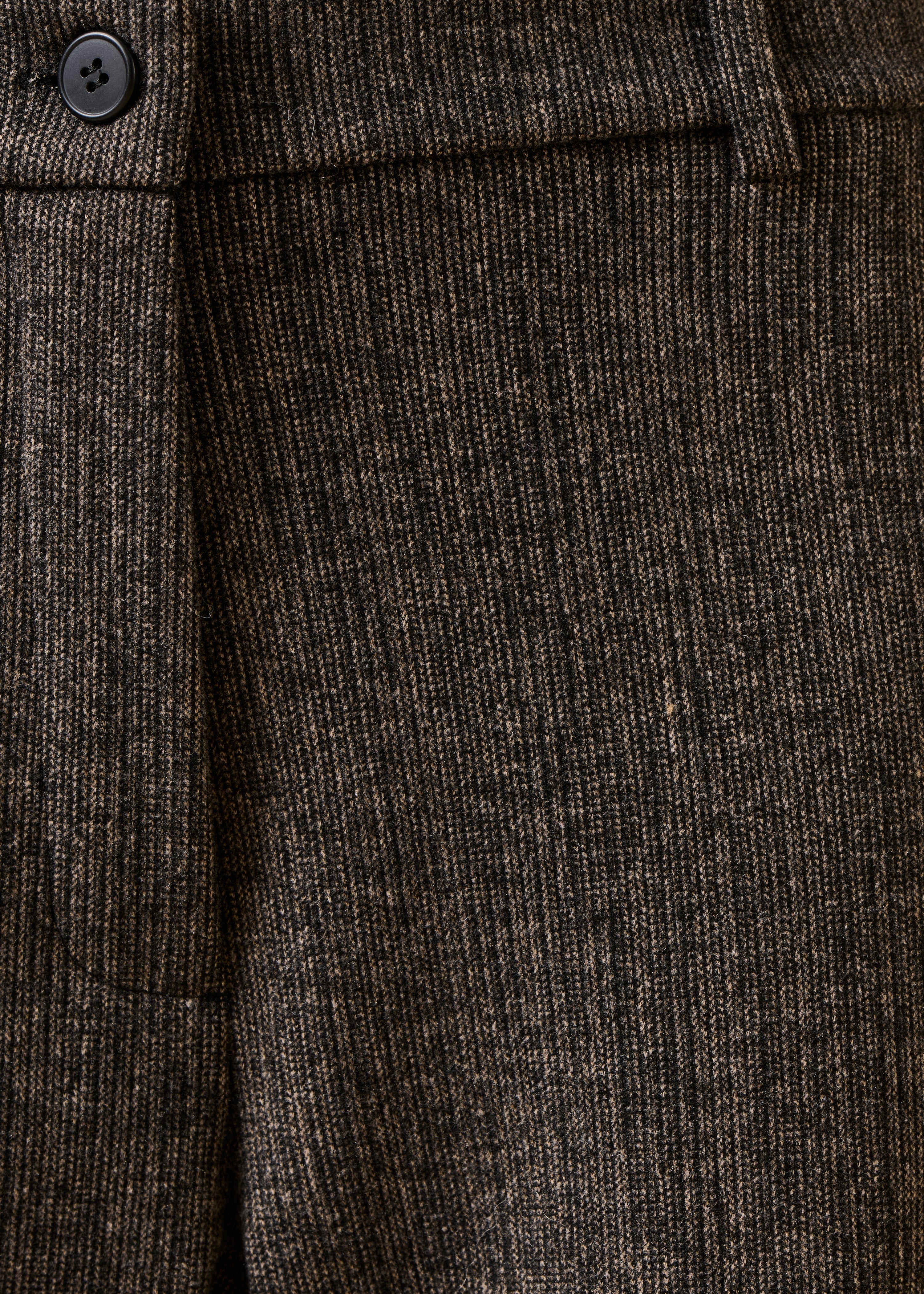 Pantalon droit marron en milano effet velours